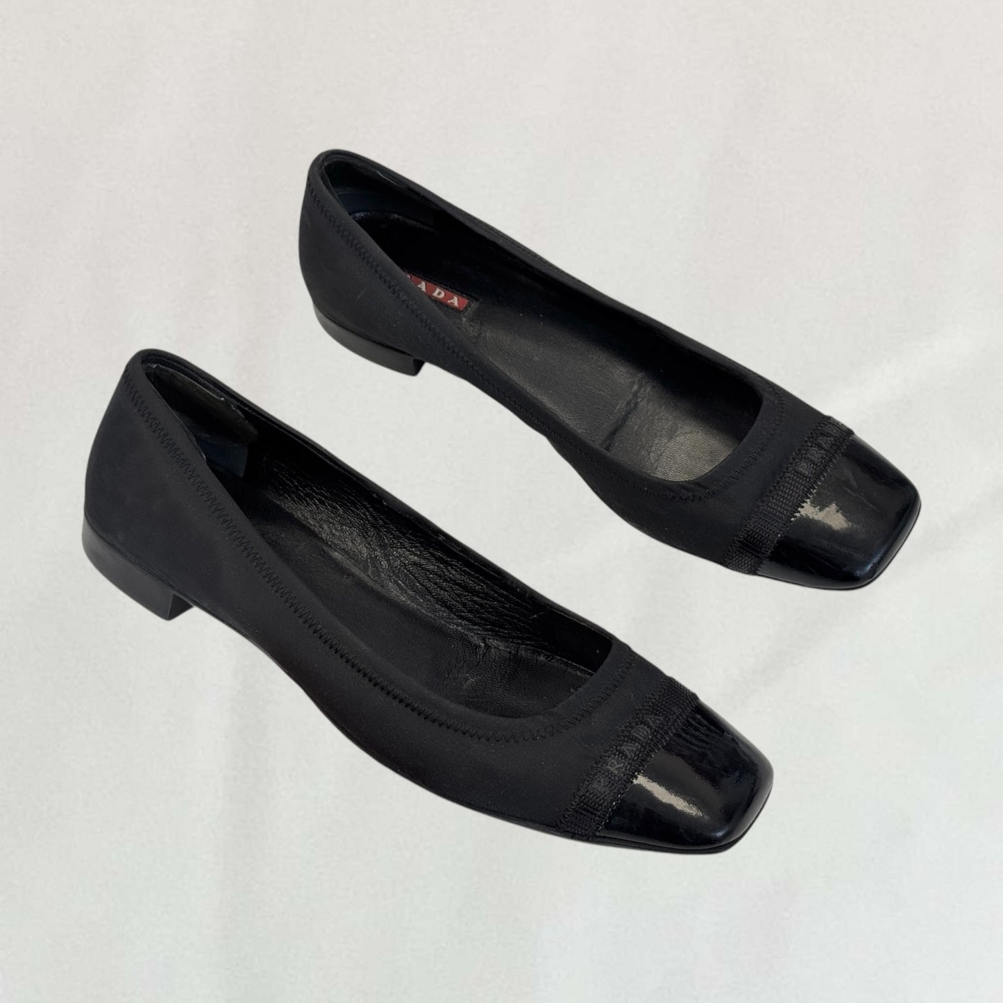 Prada square-toe ballet flats