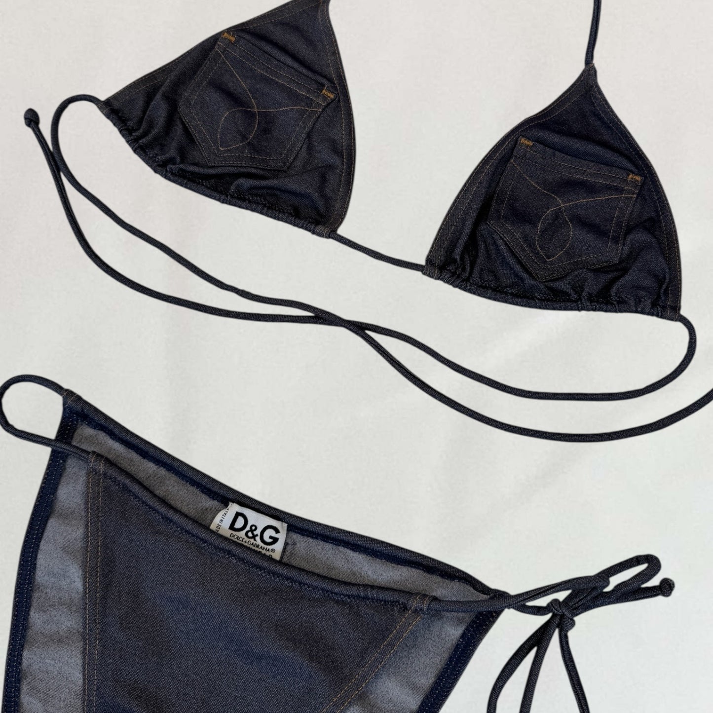 Dolce & Gabbana denim-look bikini