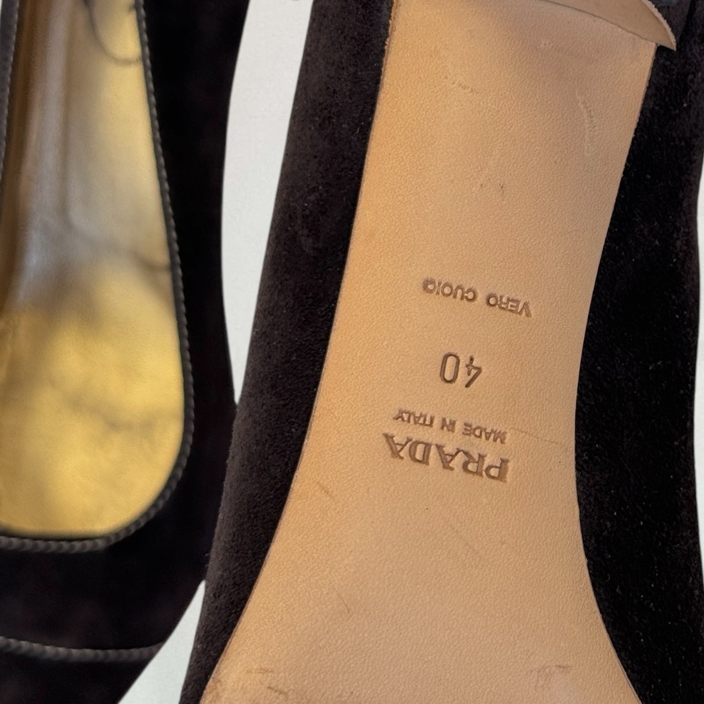 Prada buckle heels