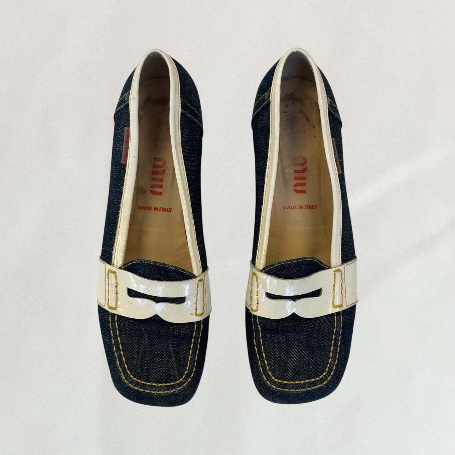 Miu Miu denim loafers
