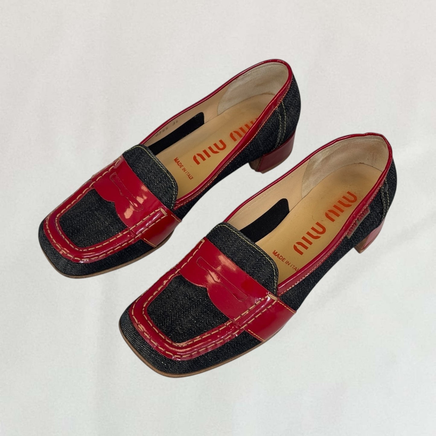 Miu Miu denim loafers