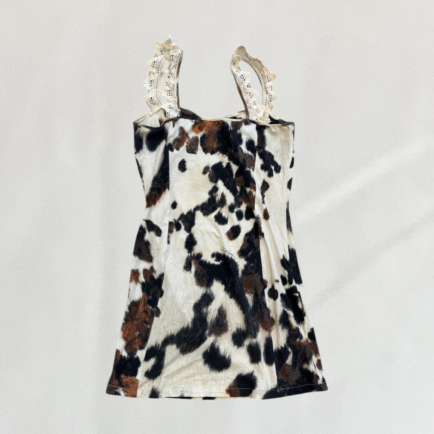 Roberto Cavalli cowhide print dress