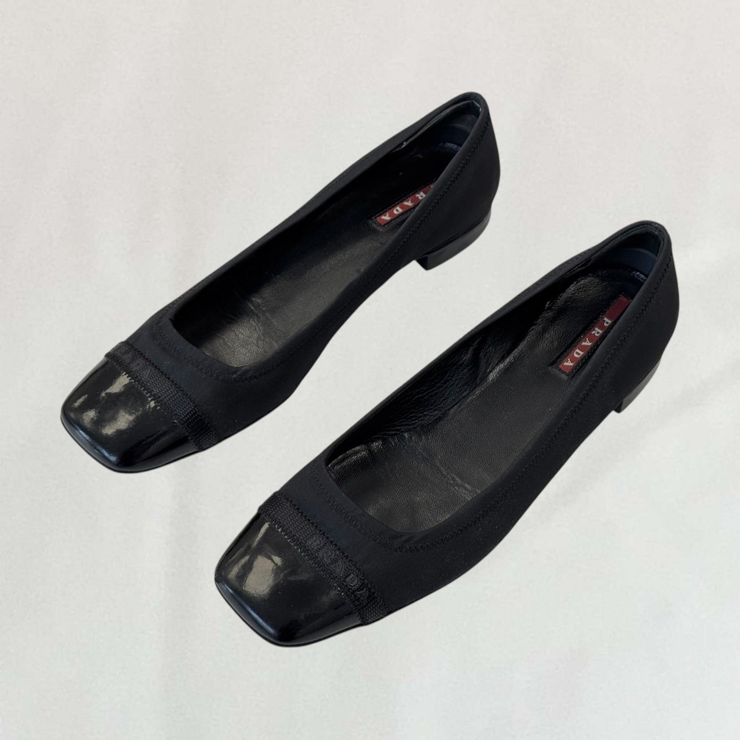 Prada square-toe ballet flats
