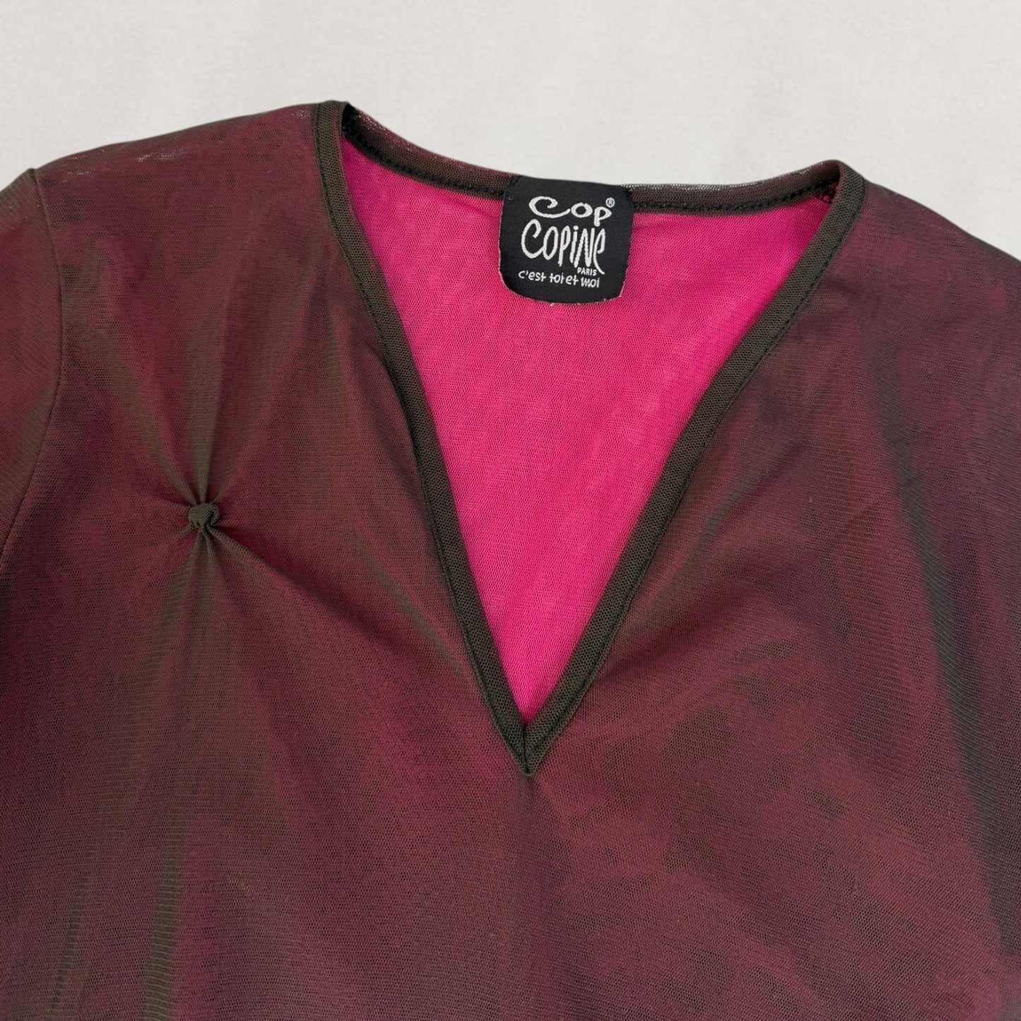 Cop Copine double layered top