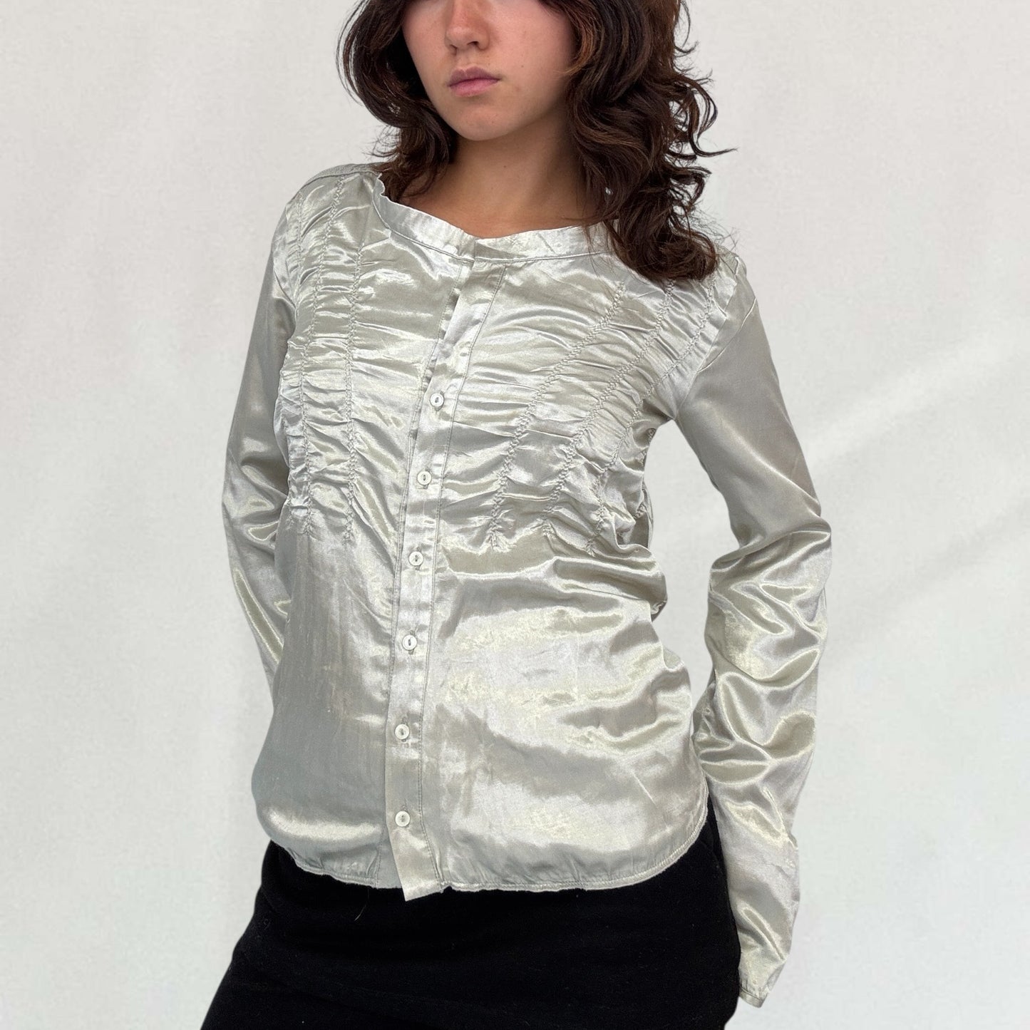 Marithé + François Girbaud satin shirt