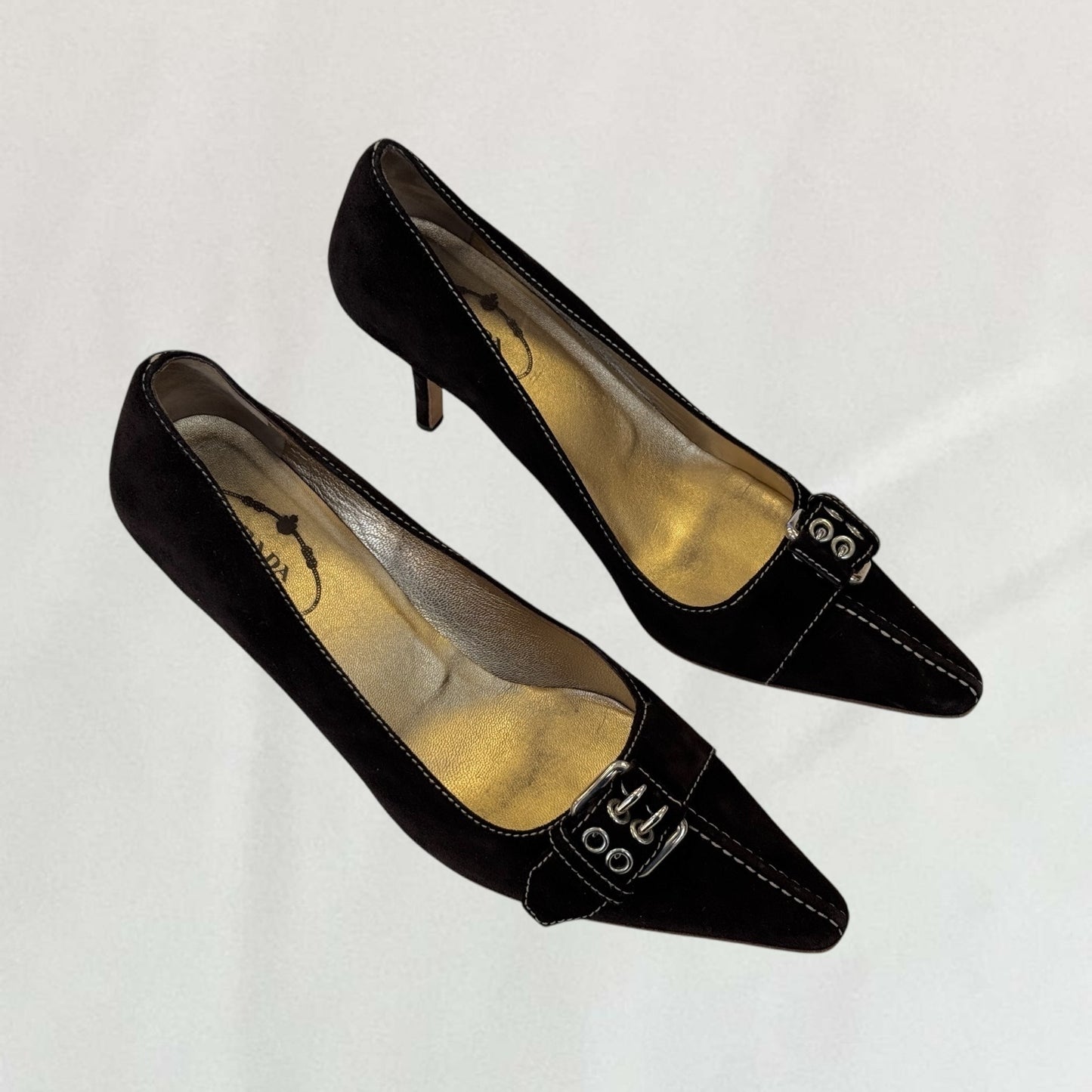 Prada buckle heels