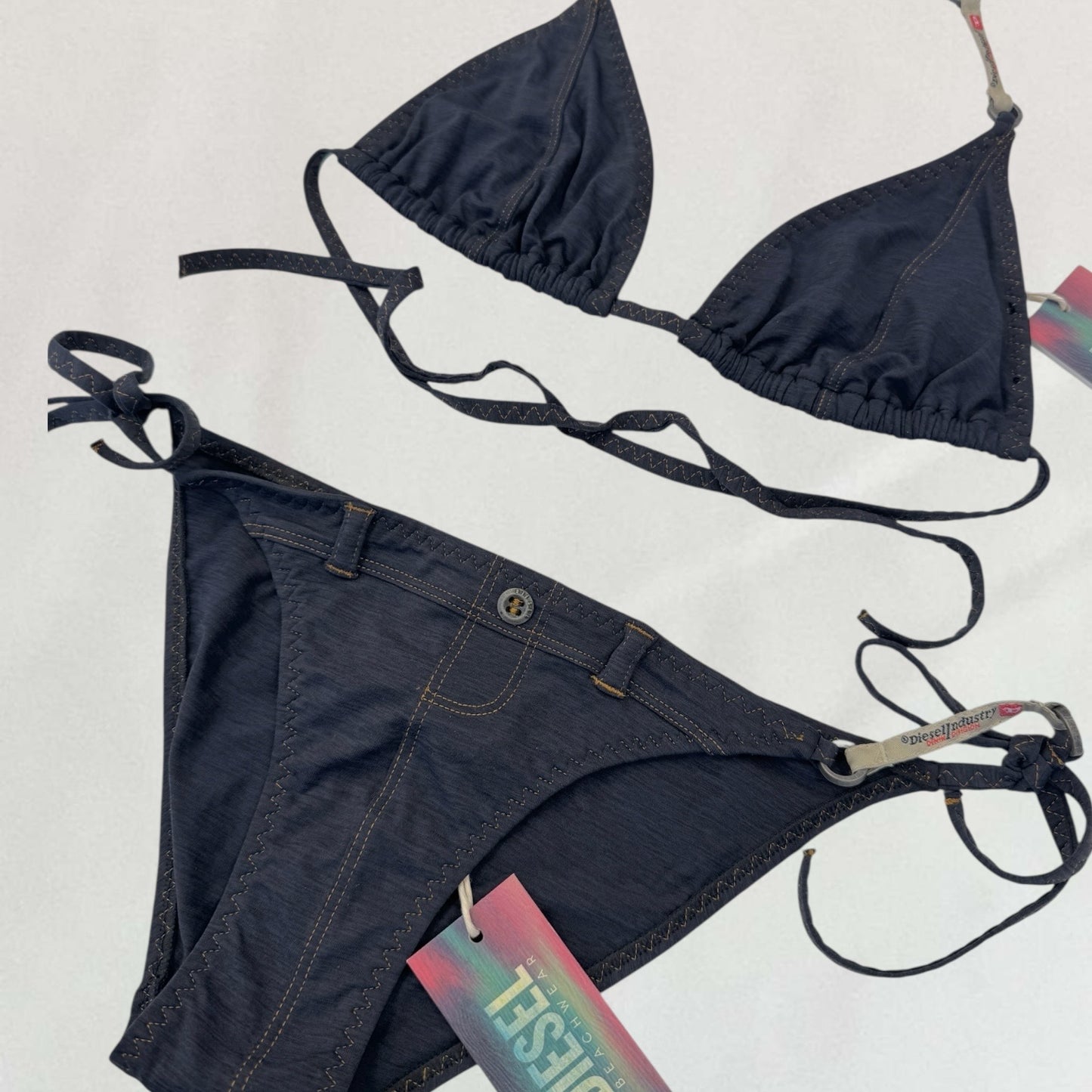 Diesel denim print bikini