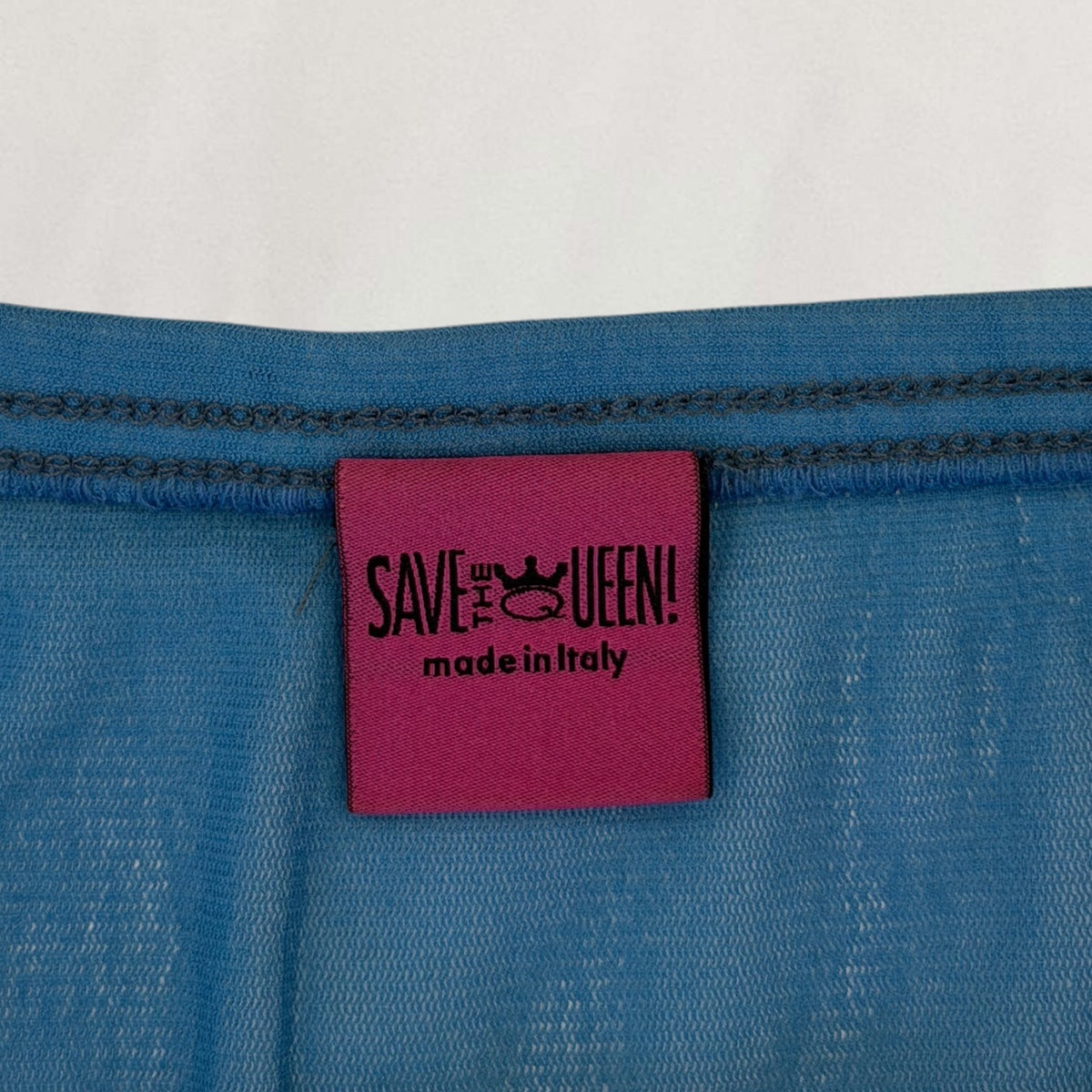 Vintage Save The Queen blue mesh midi skirt – Vival Studios