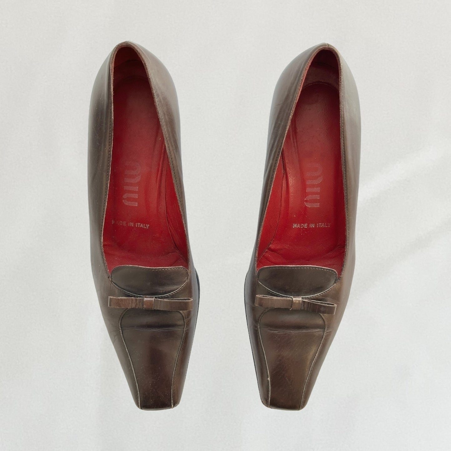 Miu Miu bow detail kitten heels