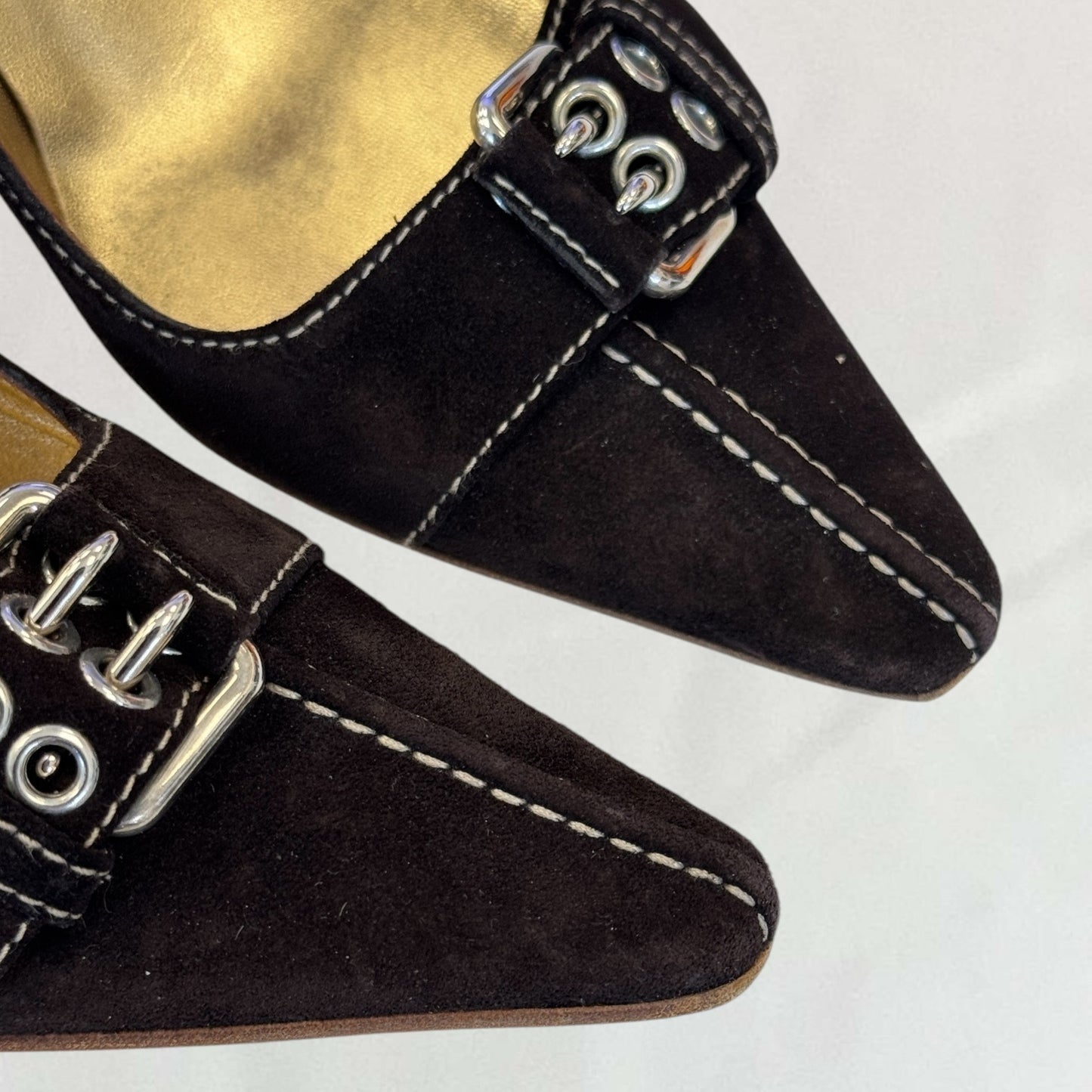 Prada buckle heels