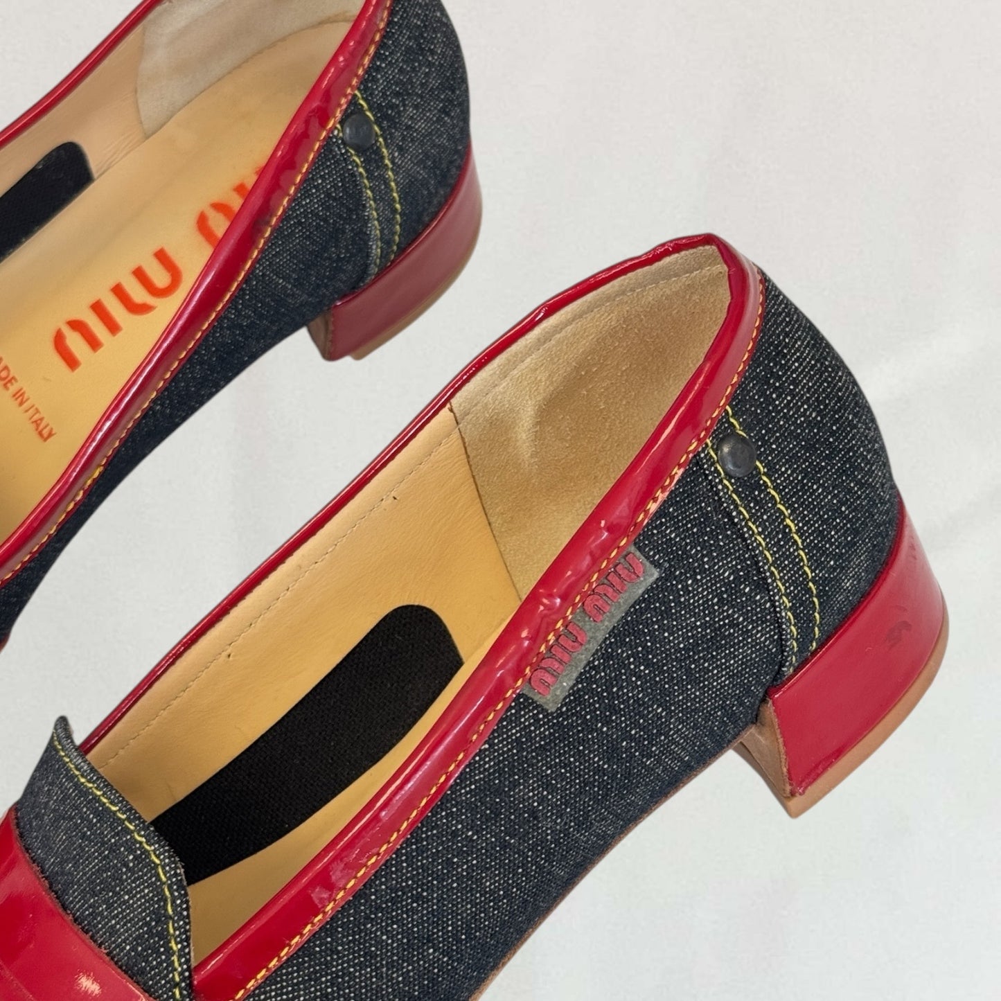 Miu Miu denim loafers