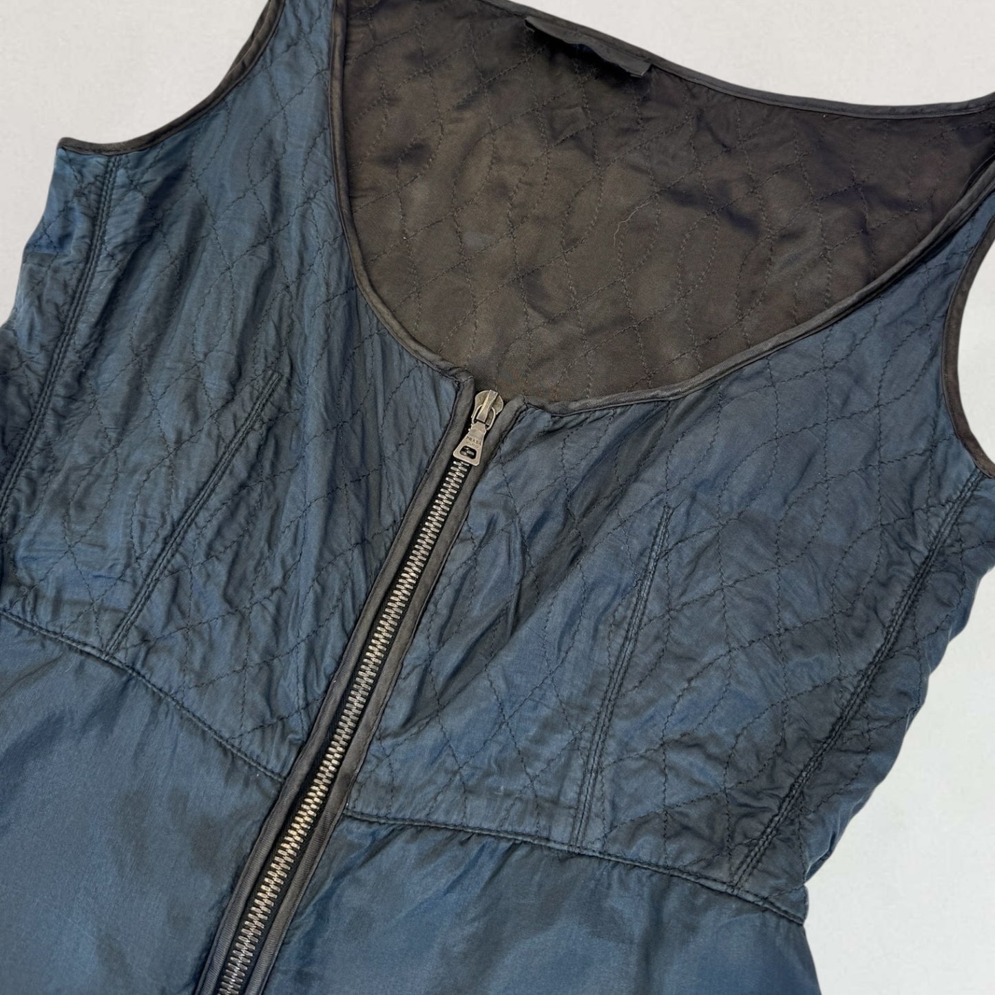 Black Prada double zip vest
