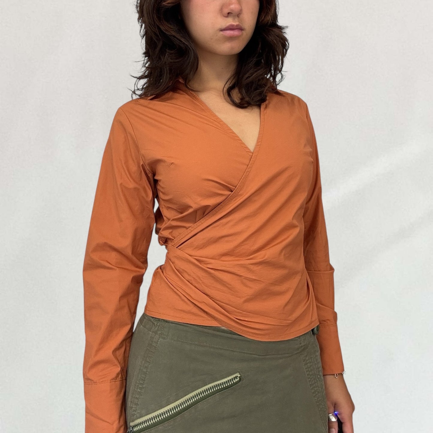 Blumarine wrap shirt