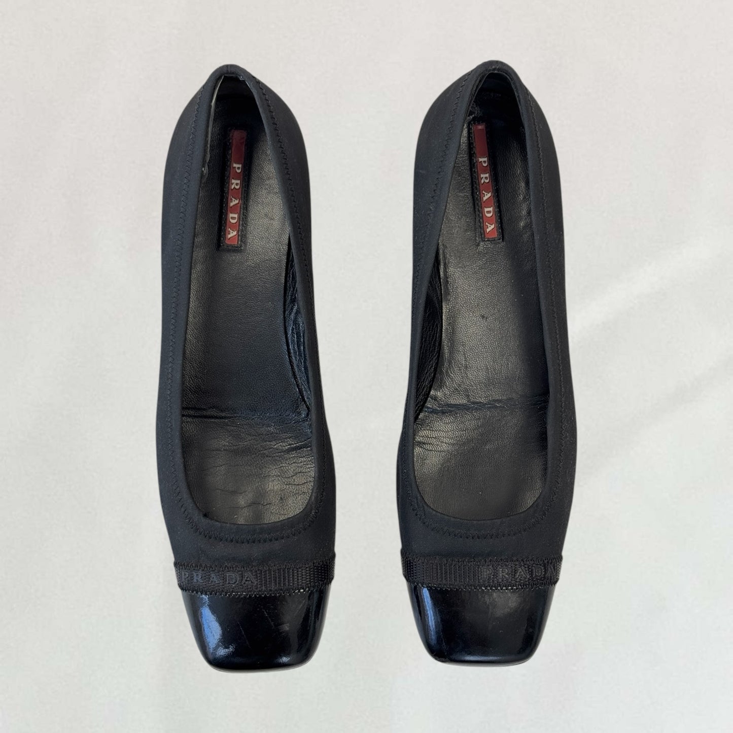 Prada square-toe ballet flats