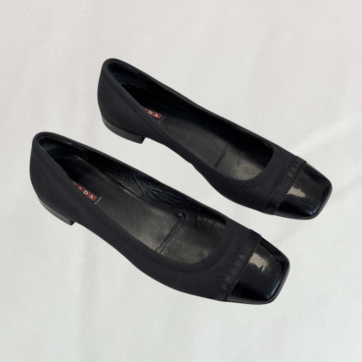 Prada square-toe ballet flats