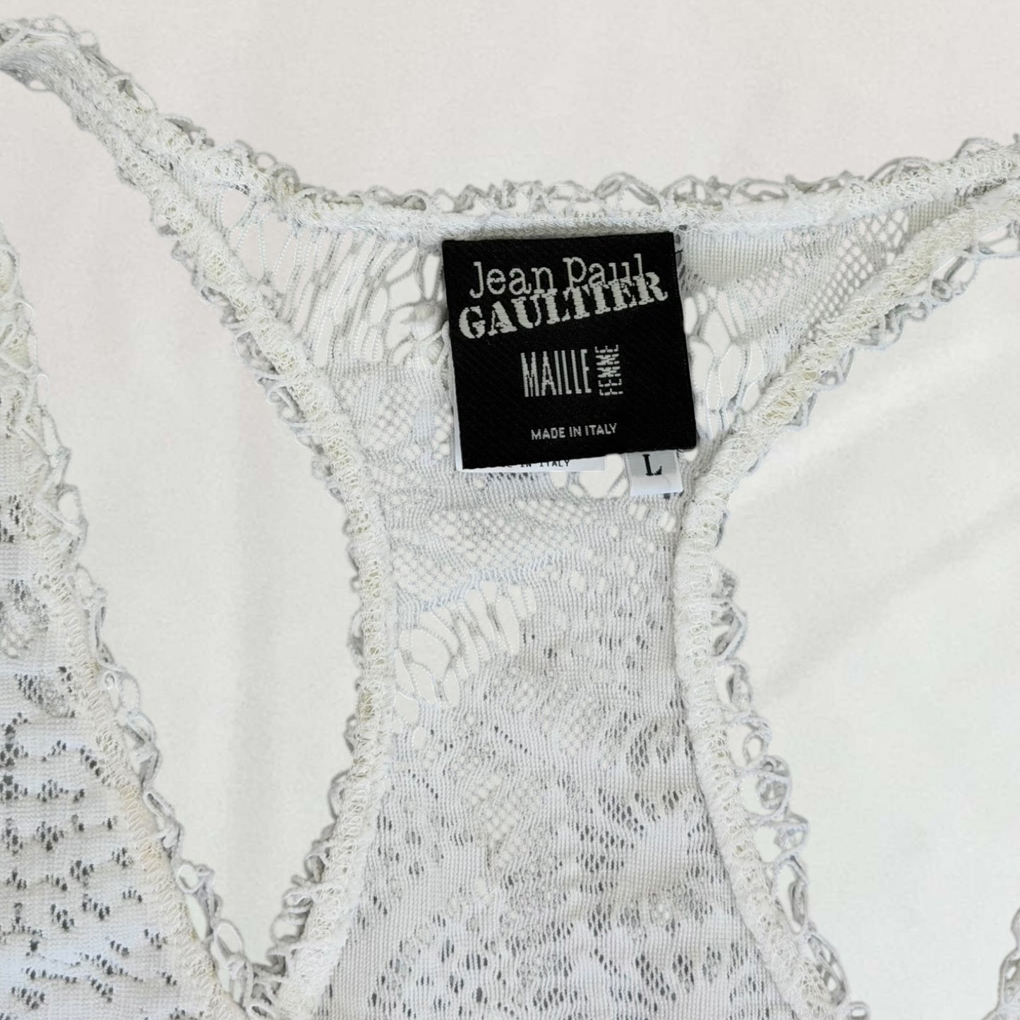 Jean Paul Gaultier doily tank top