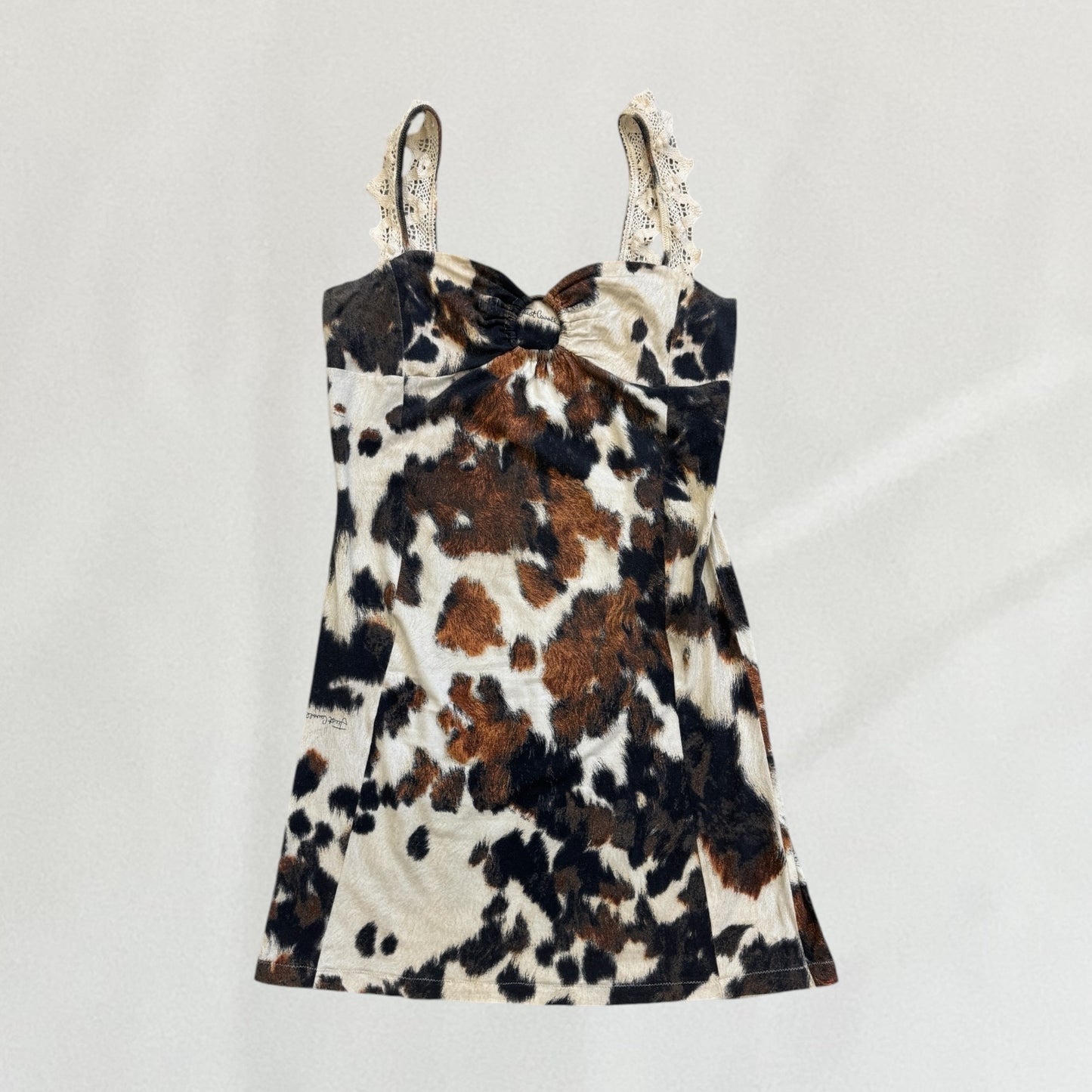 Roberto Cavalli cowhide print dress