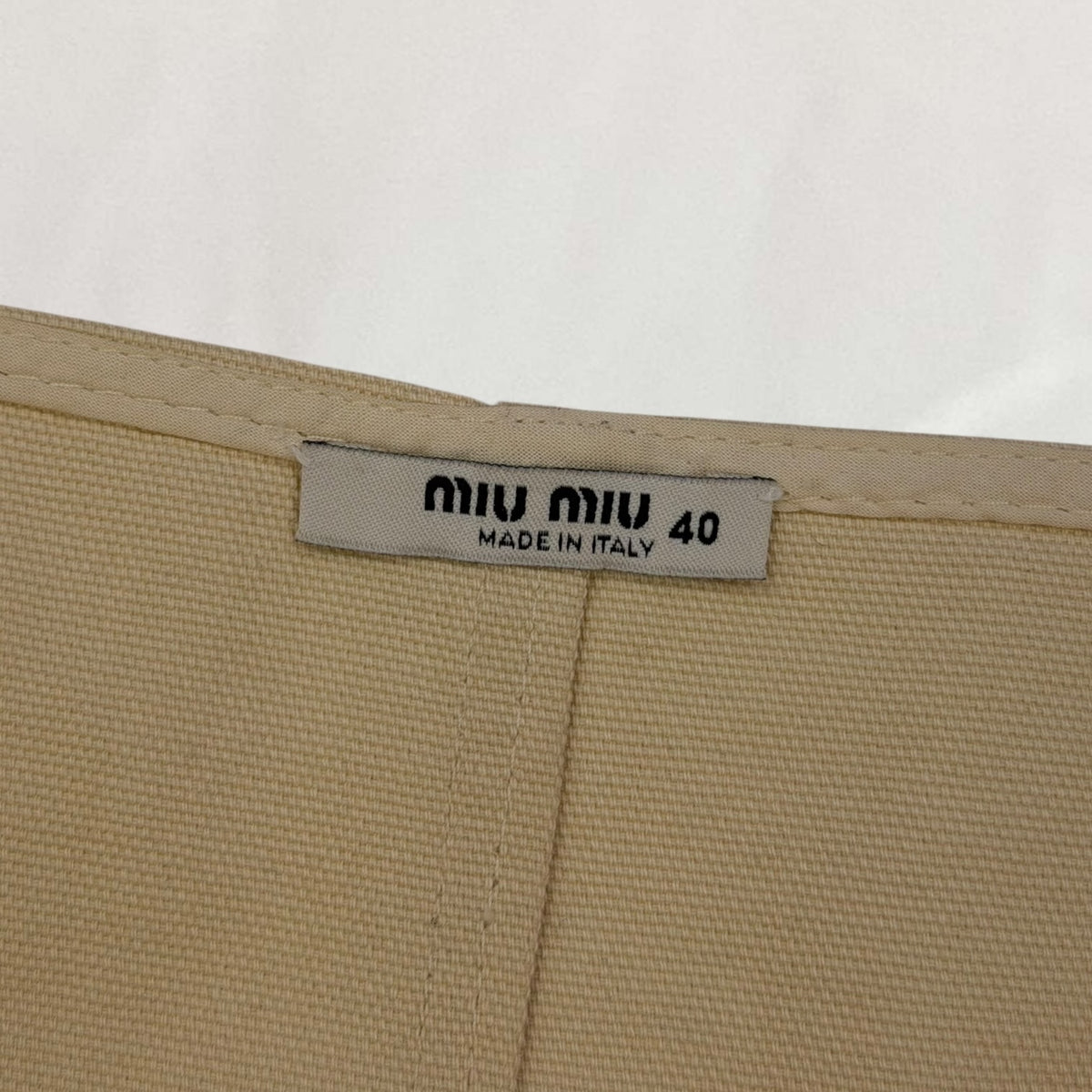 Miu Miu drop waist skirt