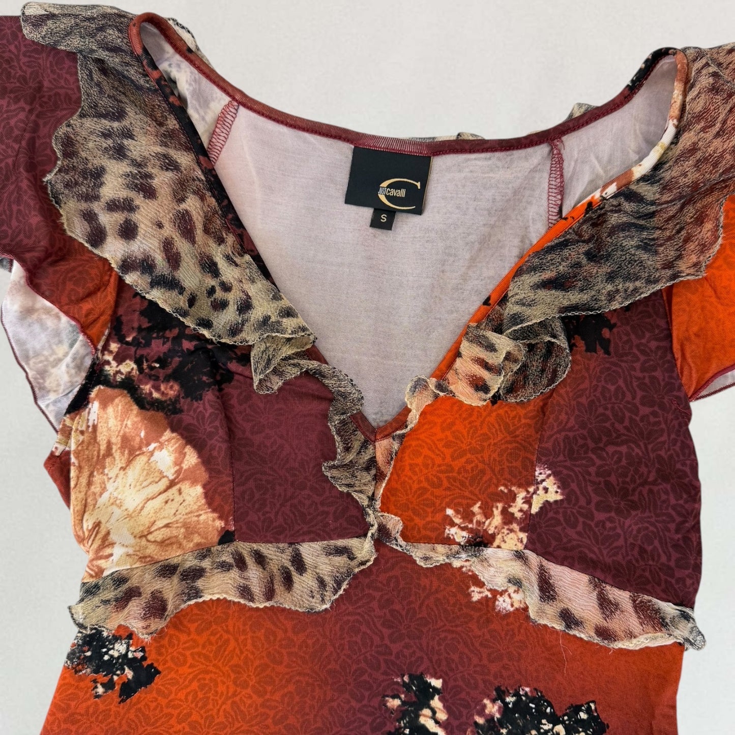 Roberto Cavalli ruffle T-shirt