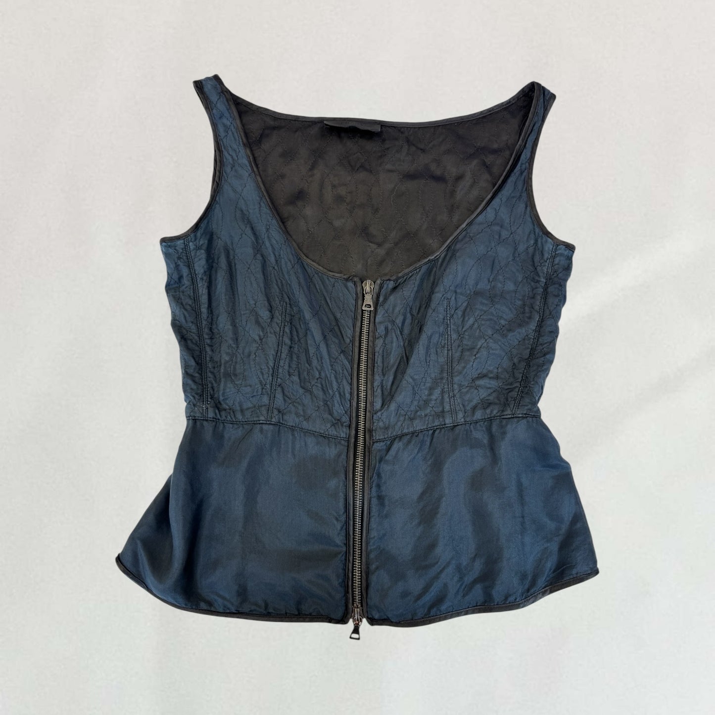 Black Prada double zip vest