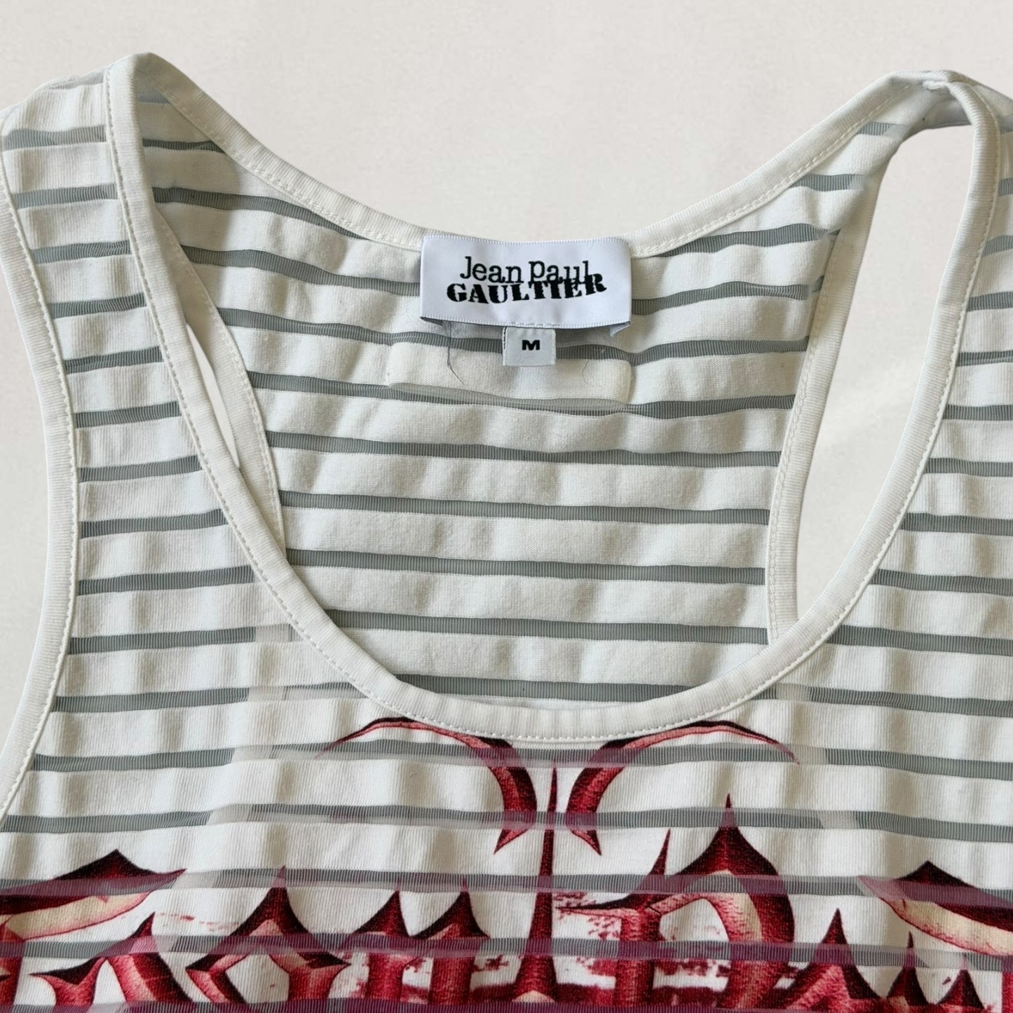 Jean Paul Gaultier gothic print tank