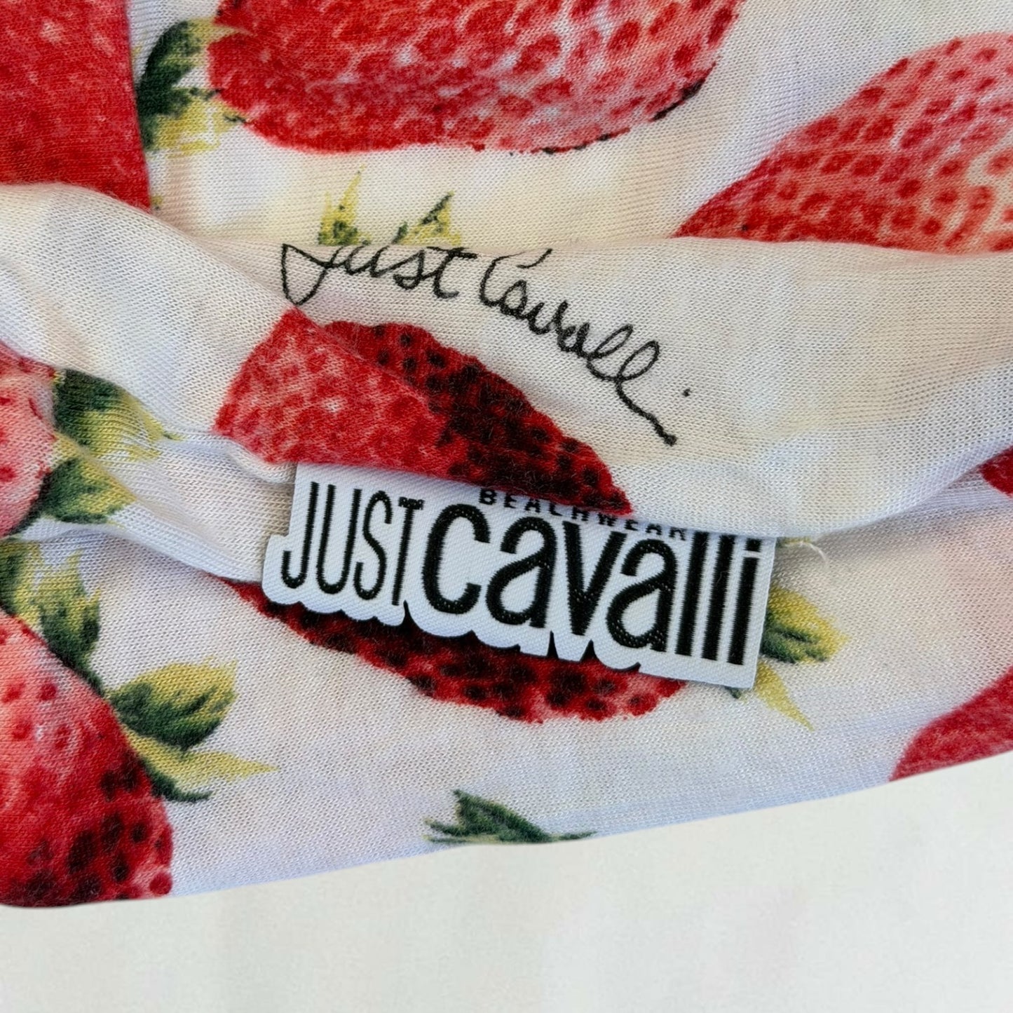 Roberto Cavalli strawberry print dress