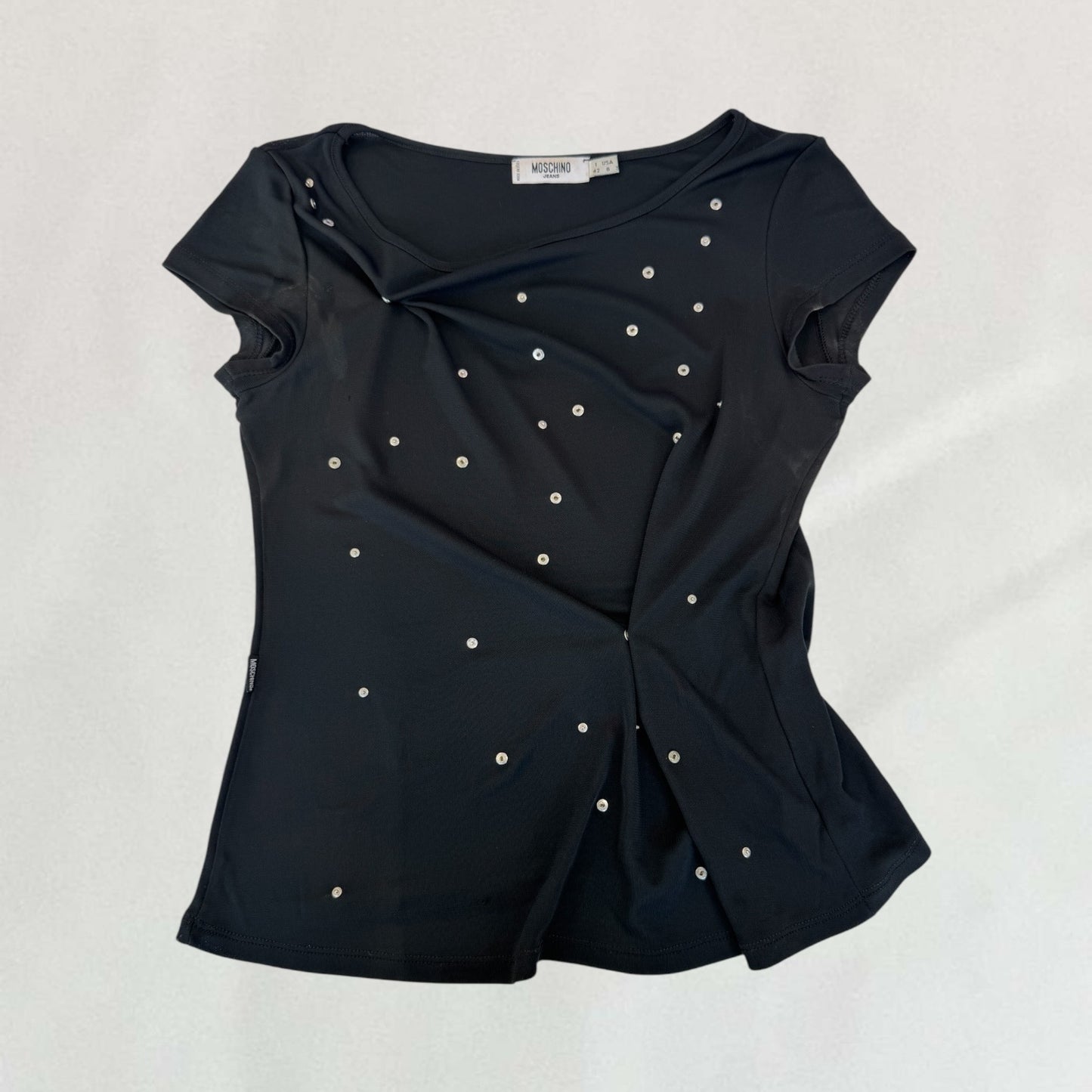 Moschino button detail top