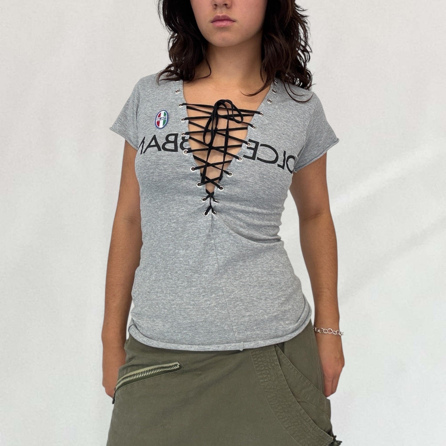 Dolce & Gabbana lace-up T-shirt – Vival Studios