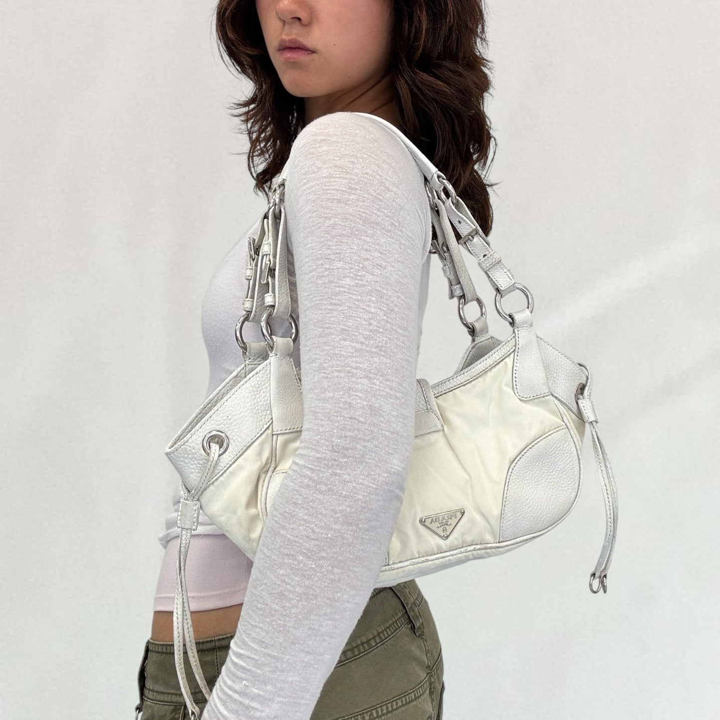 Prada buckle detail bag