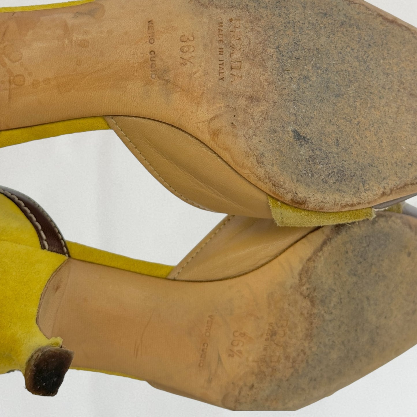 Prada buckle kitten heels