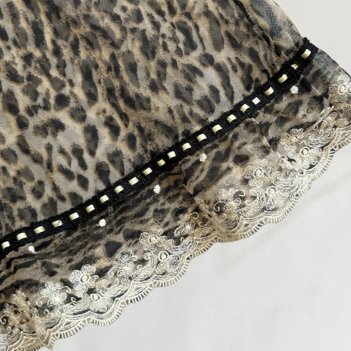 Roberto Cavalli sheer leopard print dress