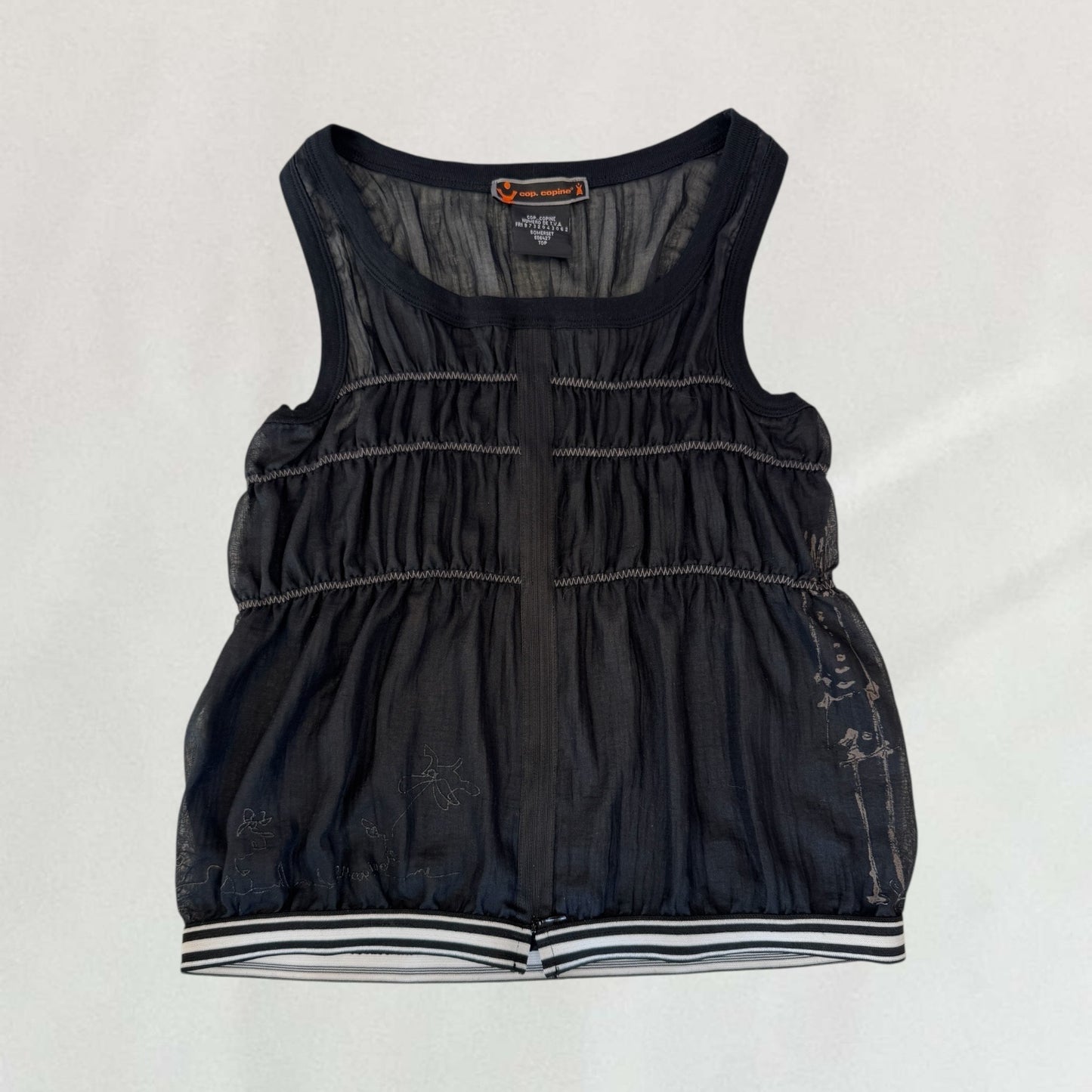 Cop Copine zip front top