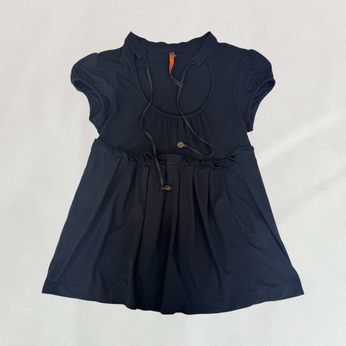 Cop Copine pleated keyhole T-shirt