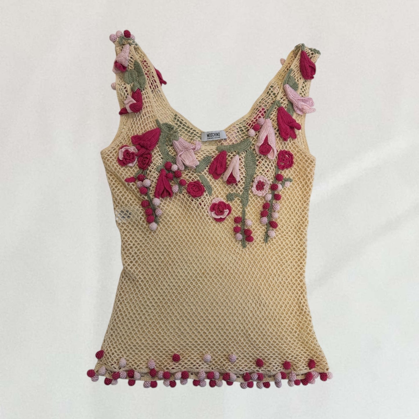 Moschino crochet flower vest