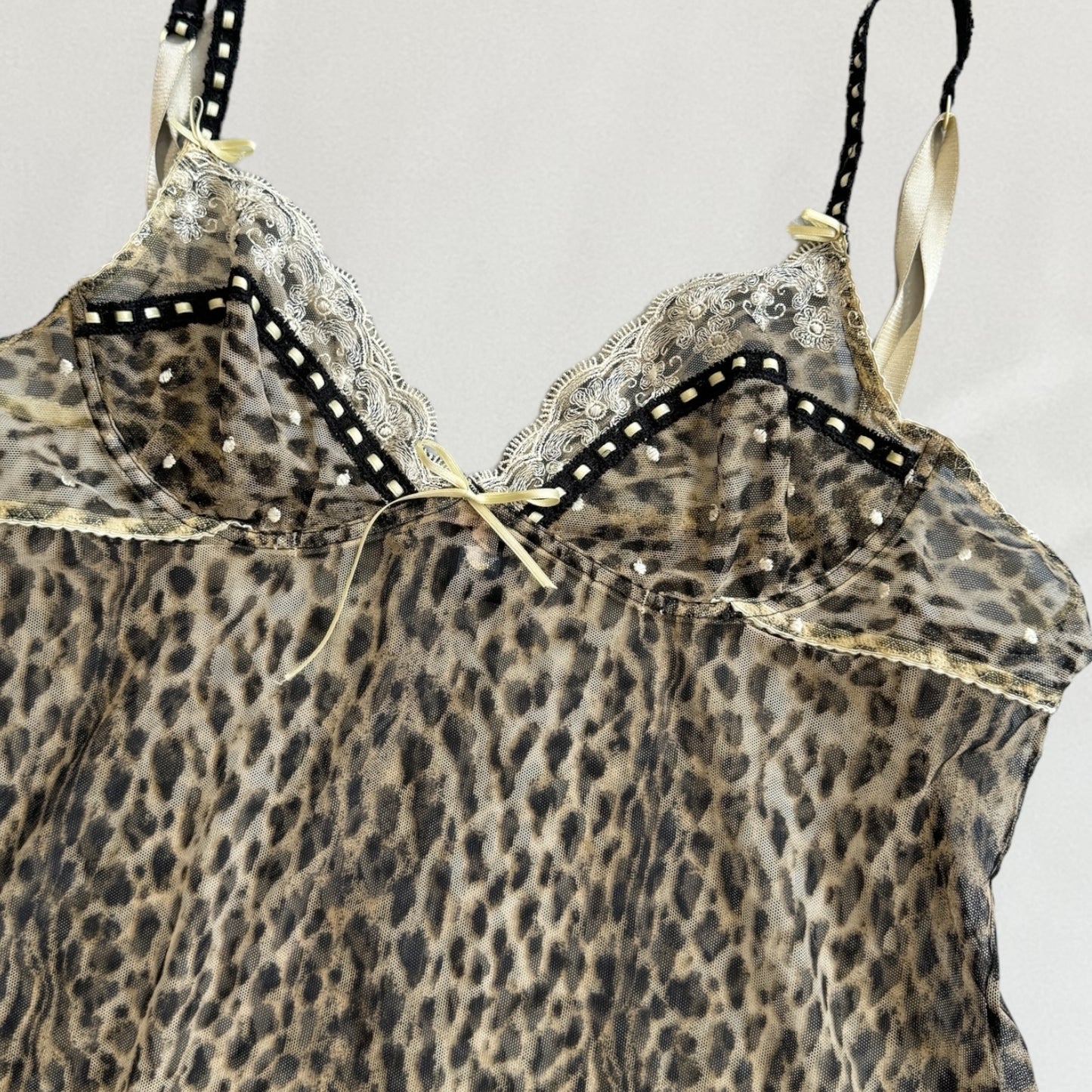 Roberto Cavalli sheer leopard print dress