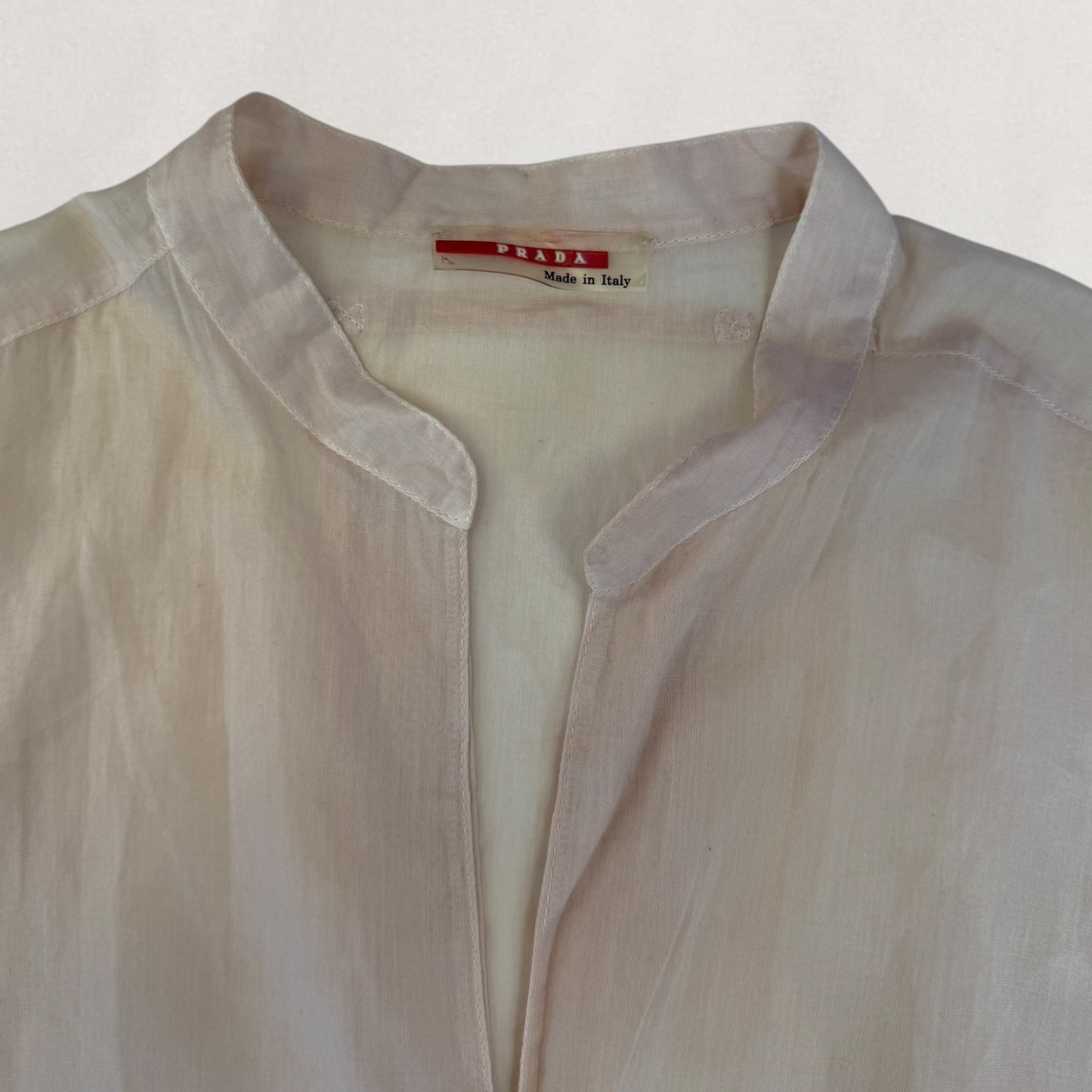 Prada sheer wrap shirt