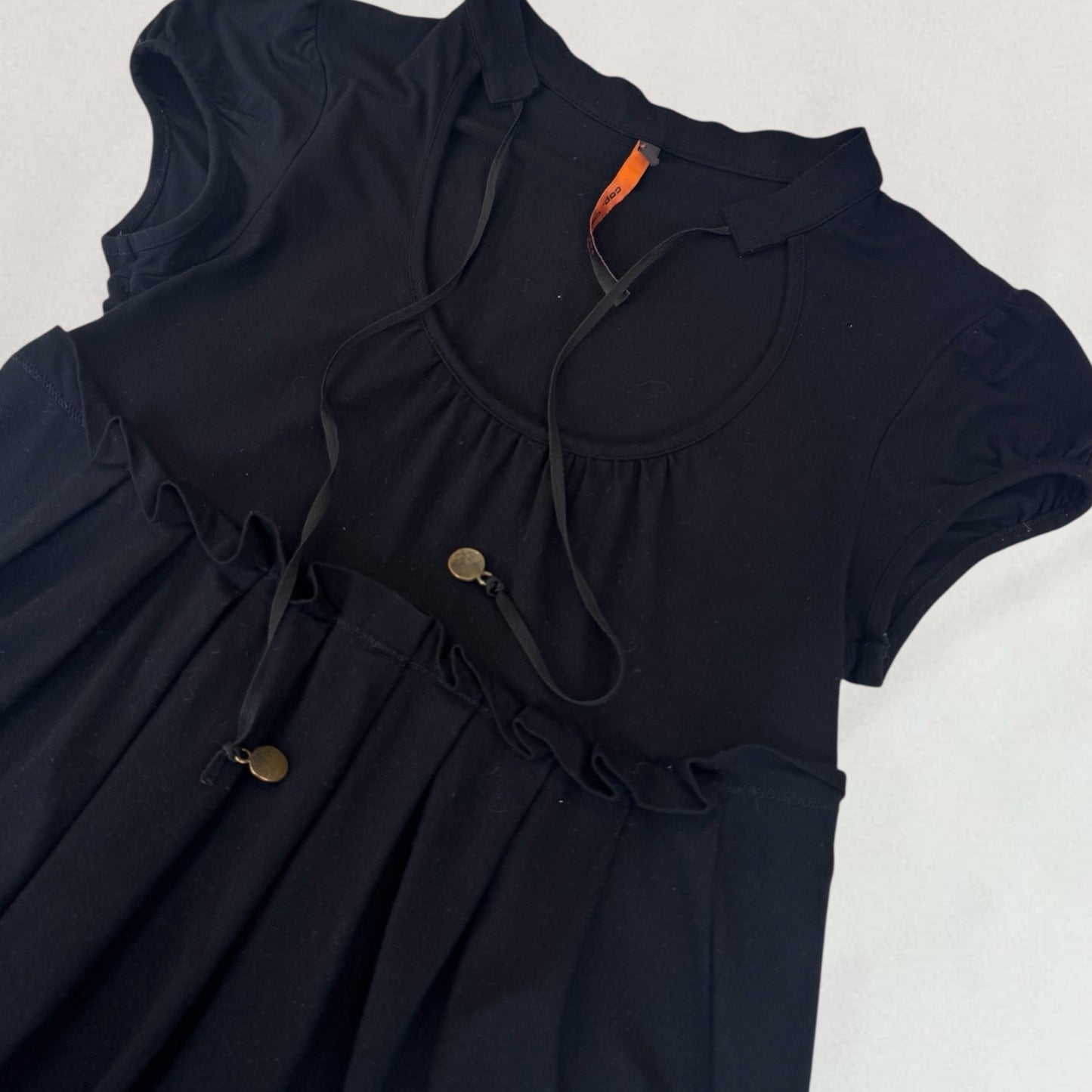Cop Copine pleated keyhole T-shirt