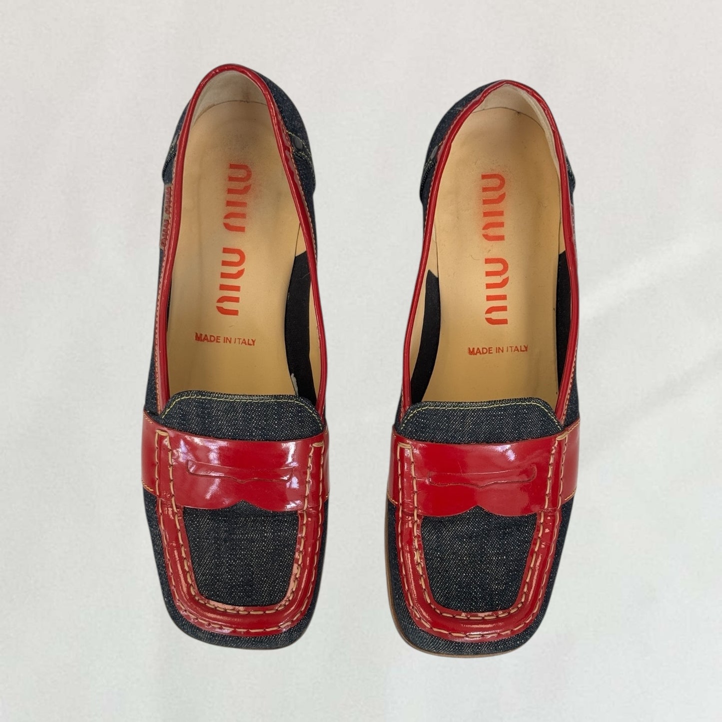 Miu Miu denim loafers