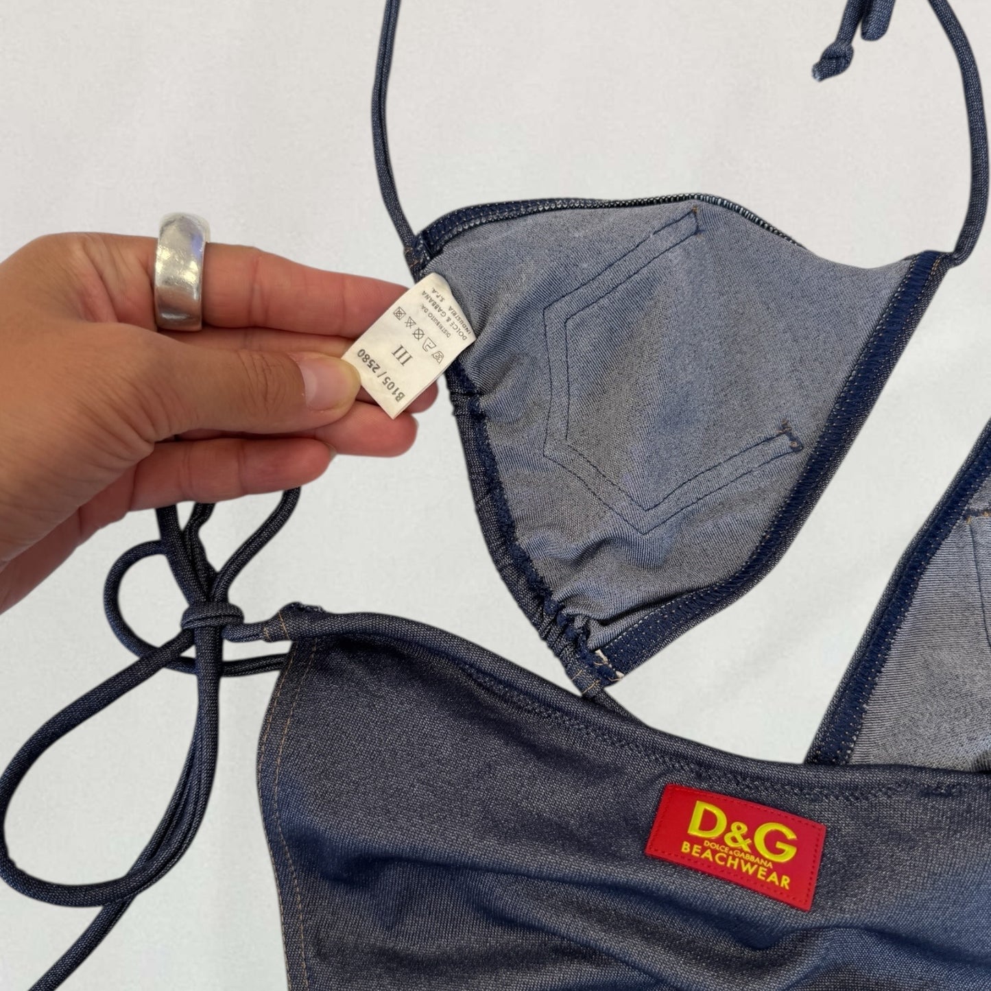 Dolce & Gabbana denim-look bikini