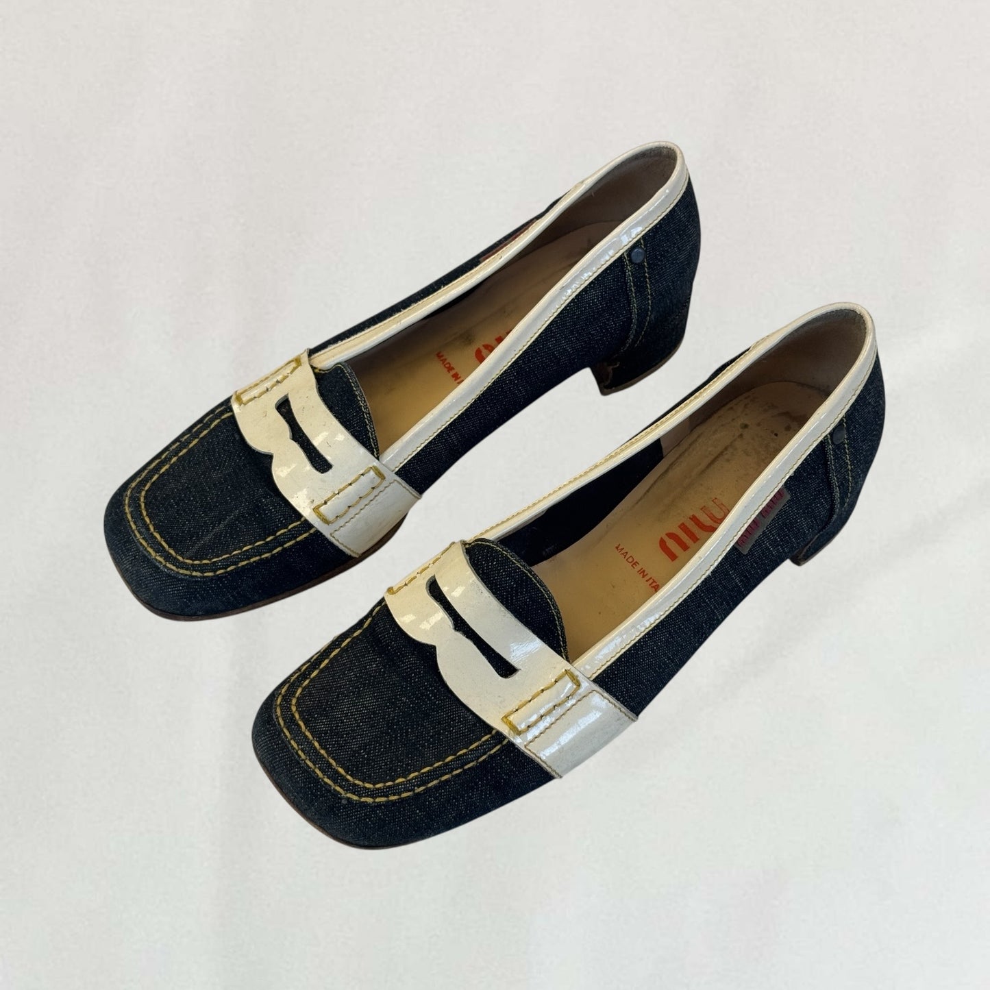 Miu Miu denim loafers