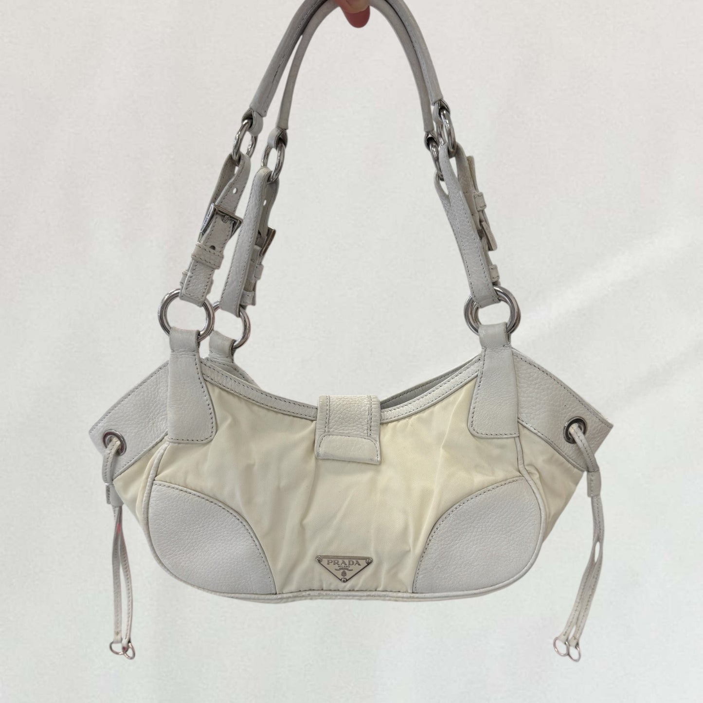 Prada buckle detail bag