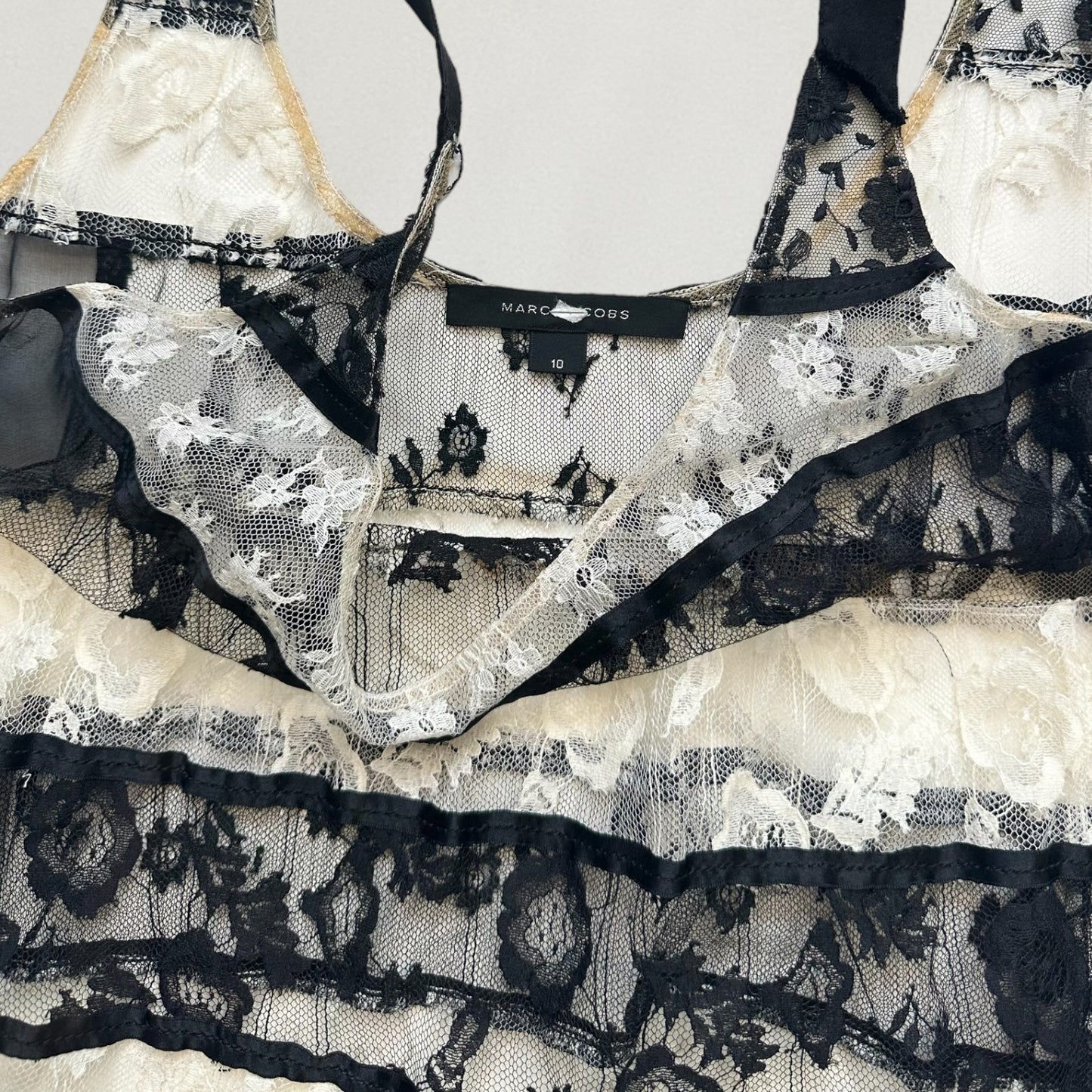 Marc Jacobs striped lace dress