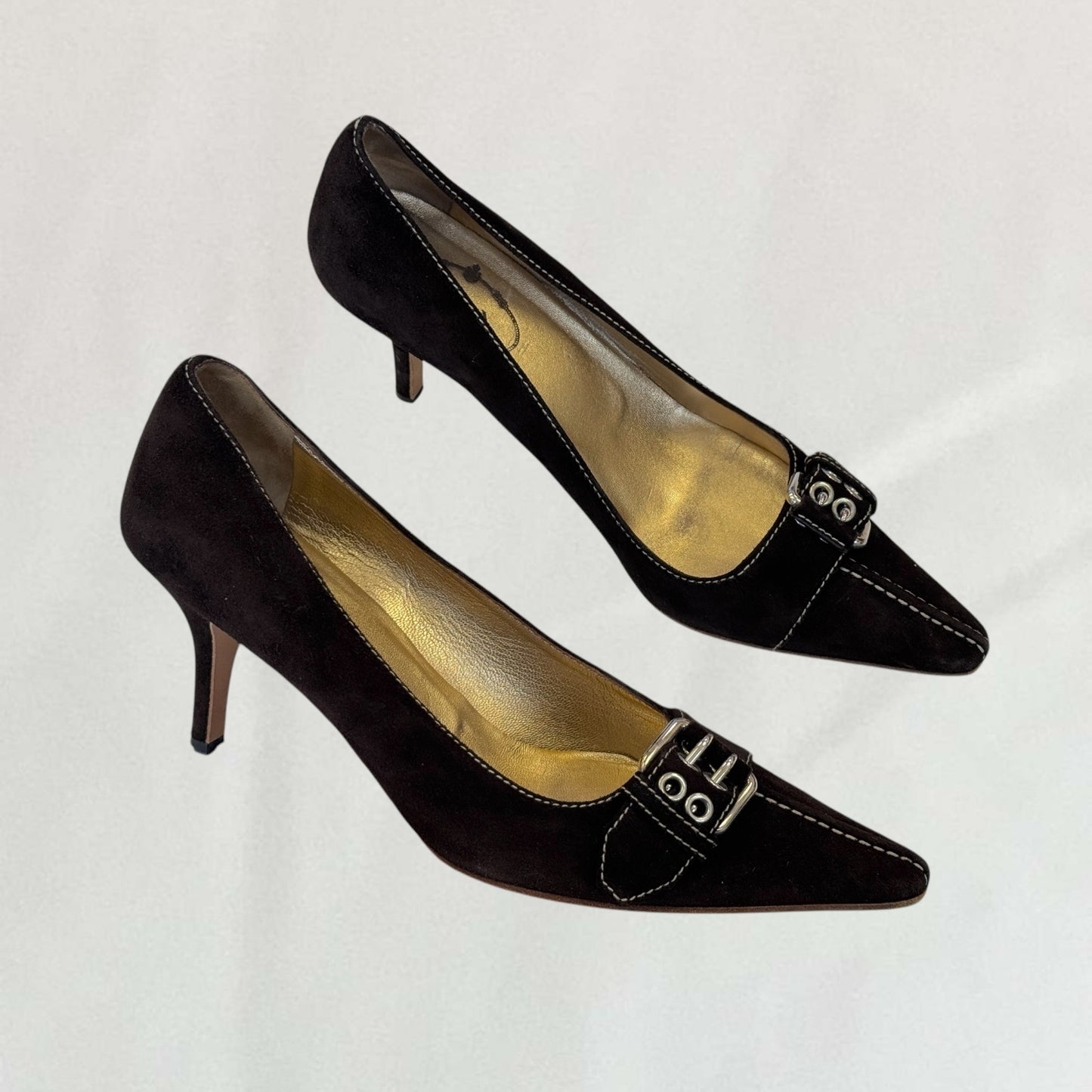 Prada buckle heels