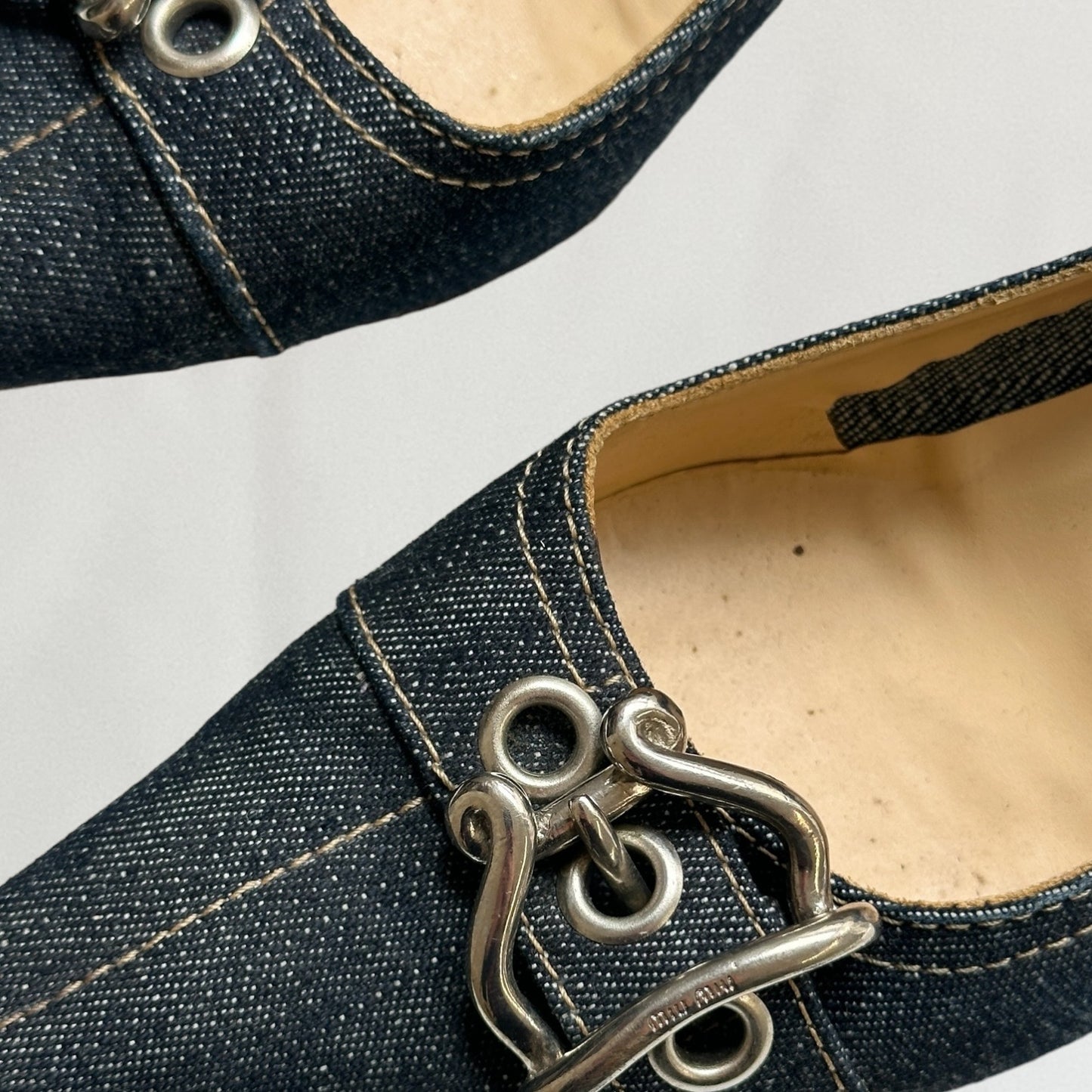 Miu Miu kitten heels with buckle detail