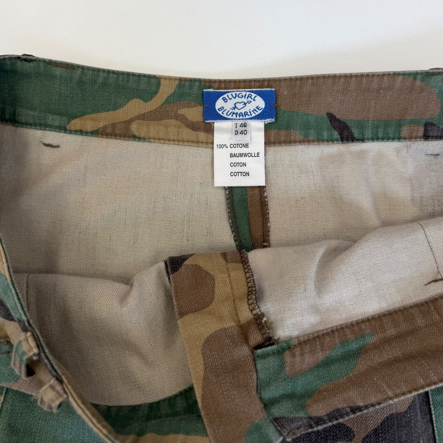 Blumarine camo skirt