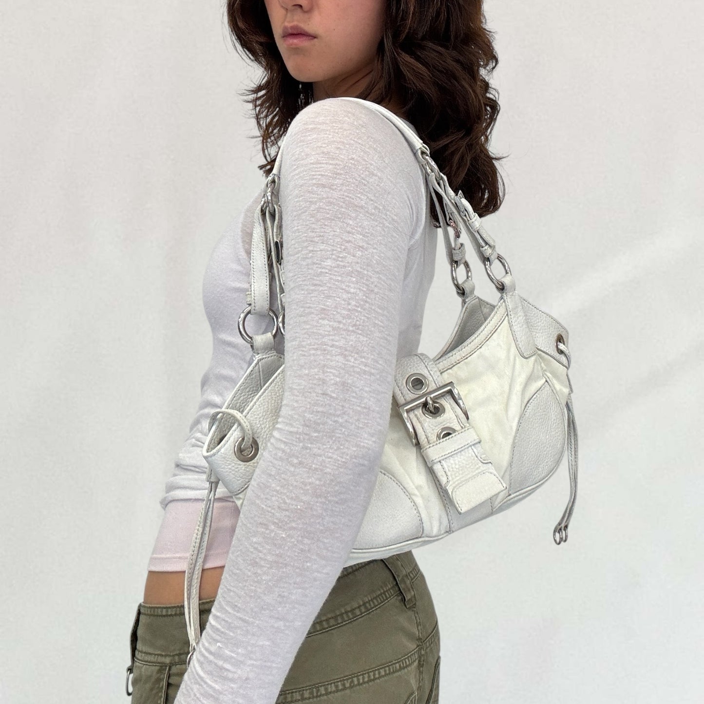 Prada buckle detail bag