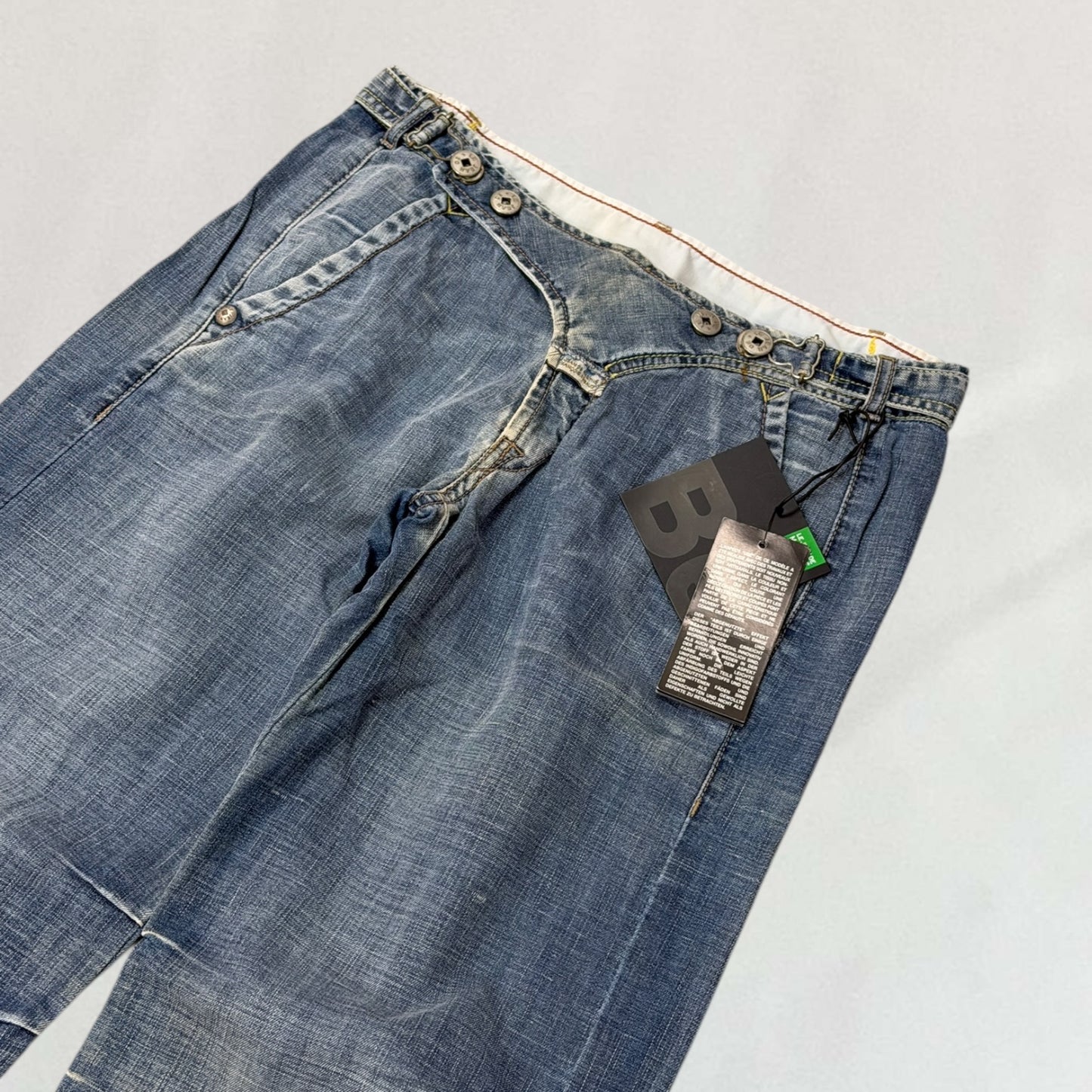 Marithé + François Girbaud buckle jeans