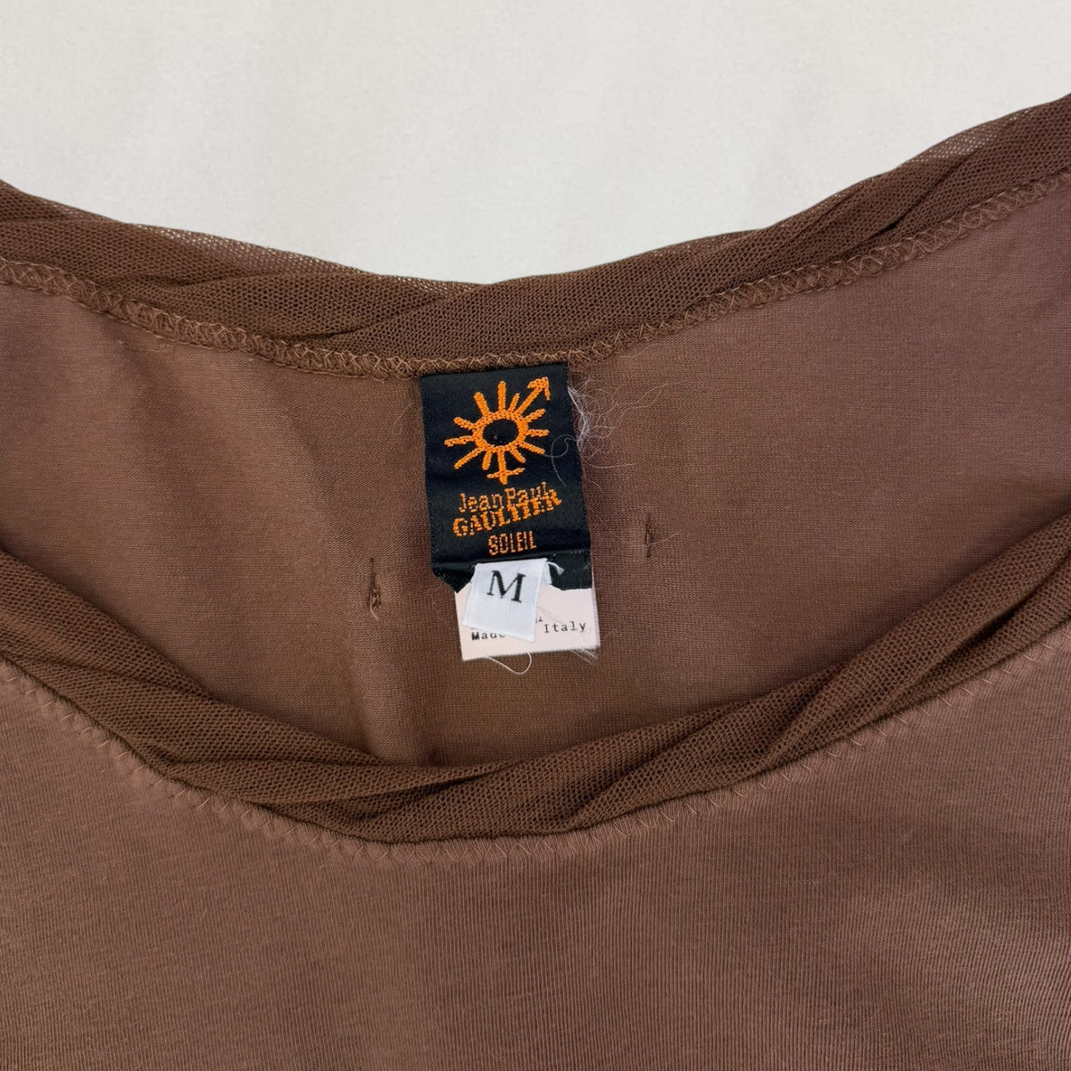 Jean Paul Gaultier mesh detail T-shirt