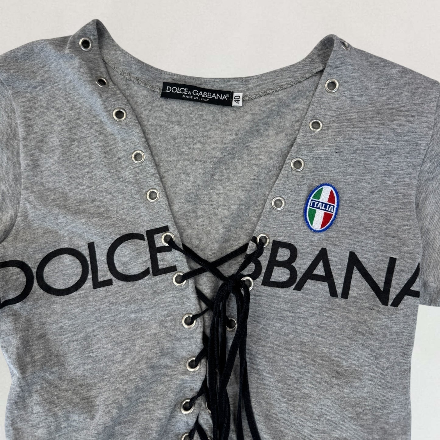 Dolce & Gabbana lace-up T-shirt