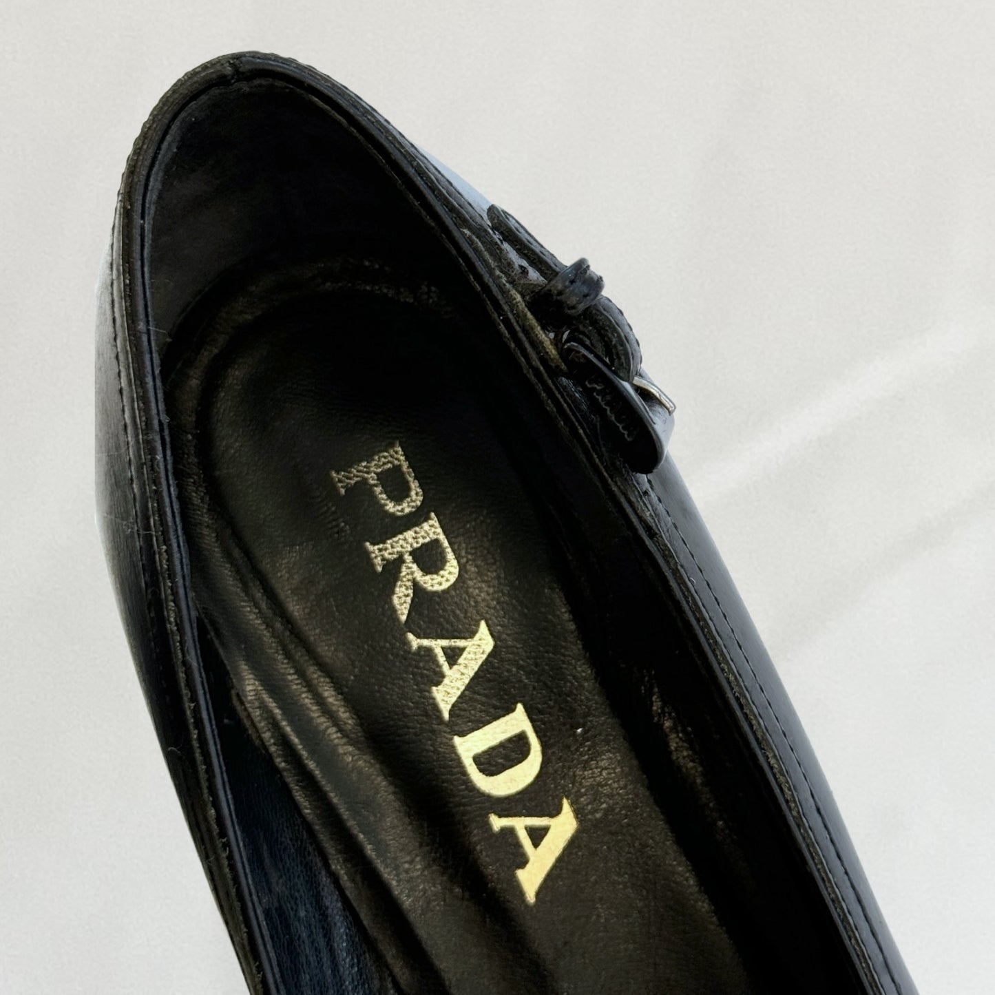 Prada buckle detail heels